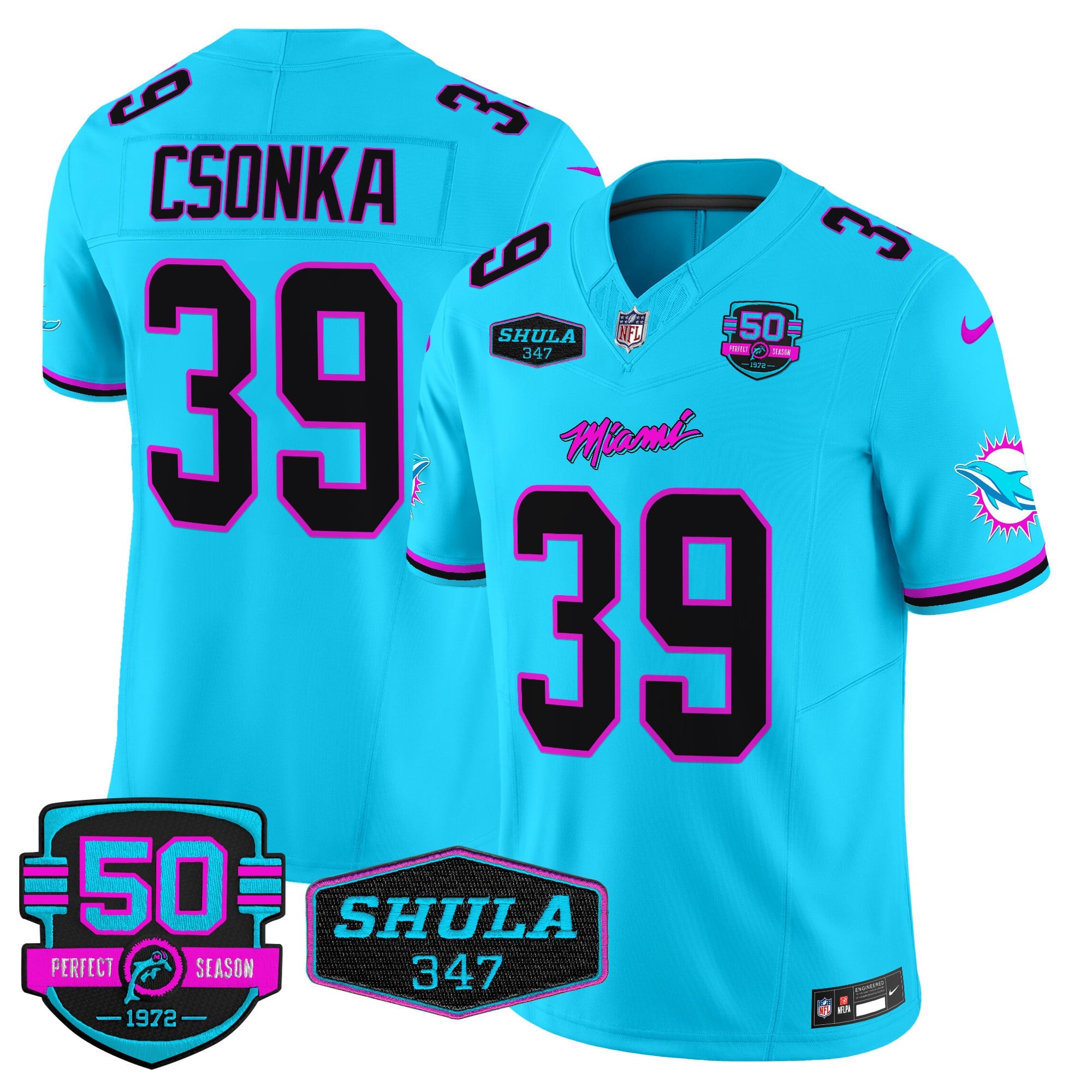 Men's Dolphins Miami Vice Vapor Limited Jersey V4 - All Stitched