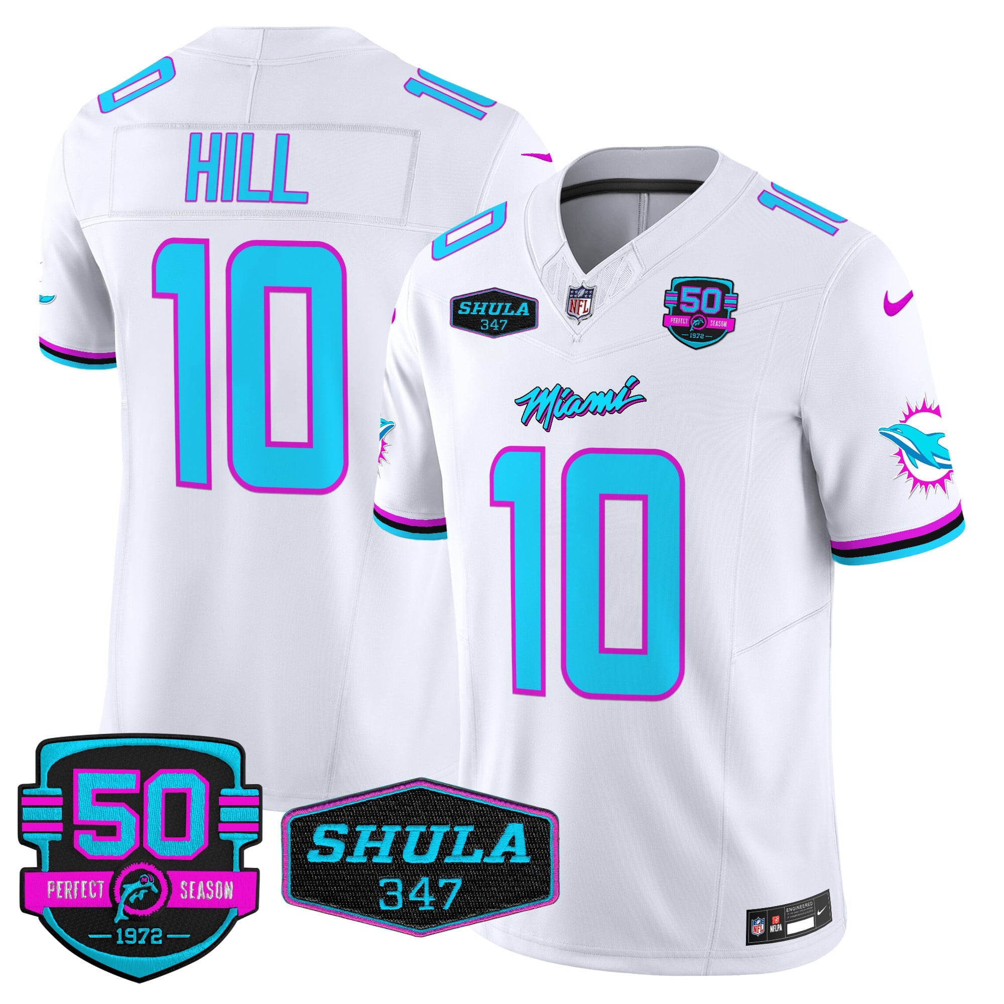 Men's Dolphins Miami Vice Vapor Limited Jersey V4 - All Stitched
