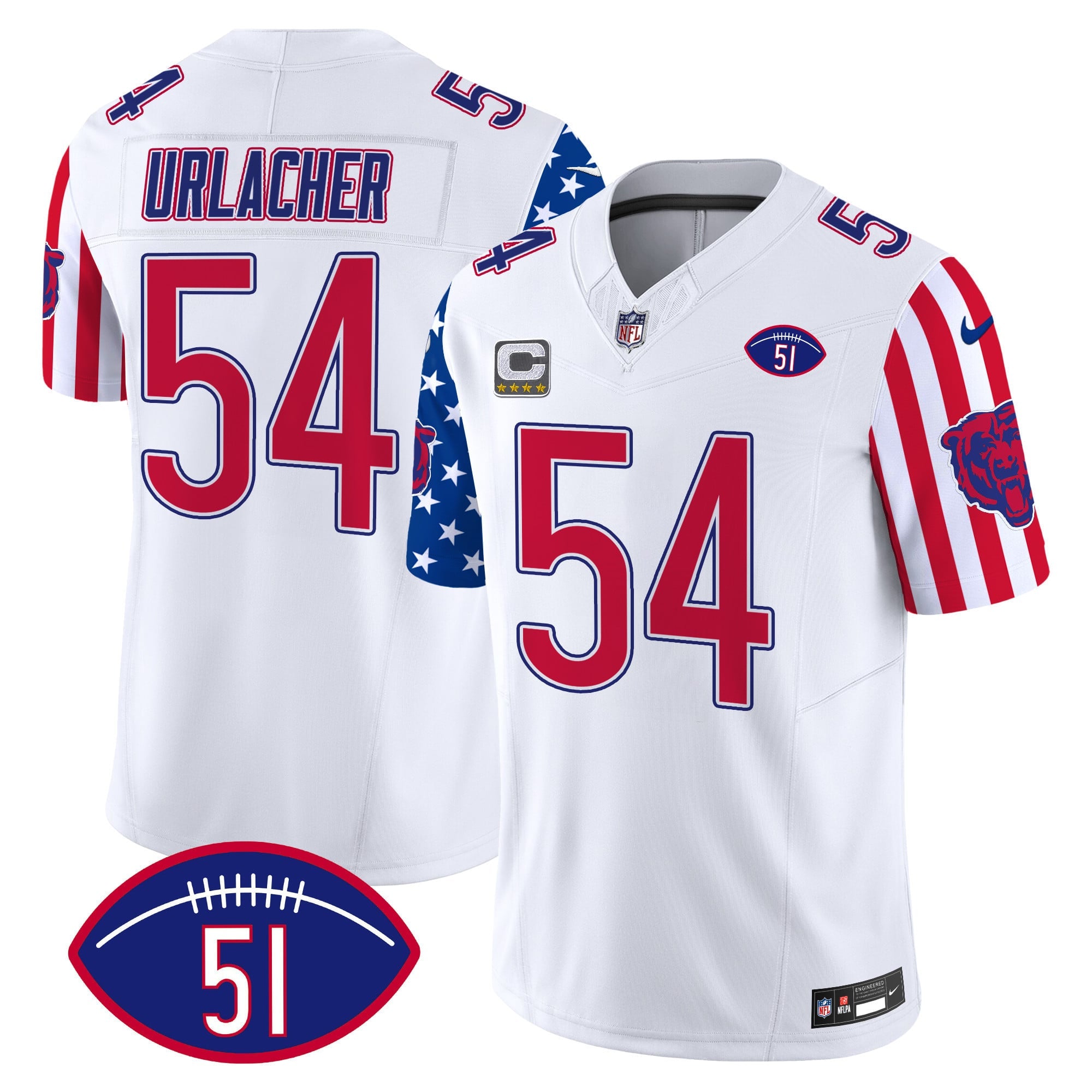 Men's Bears American Style Vapor Limited Jersey - All Stitched