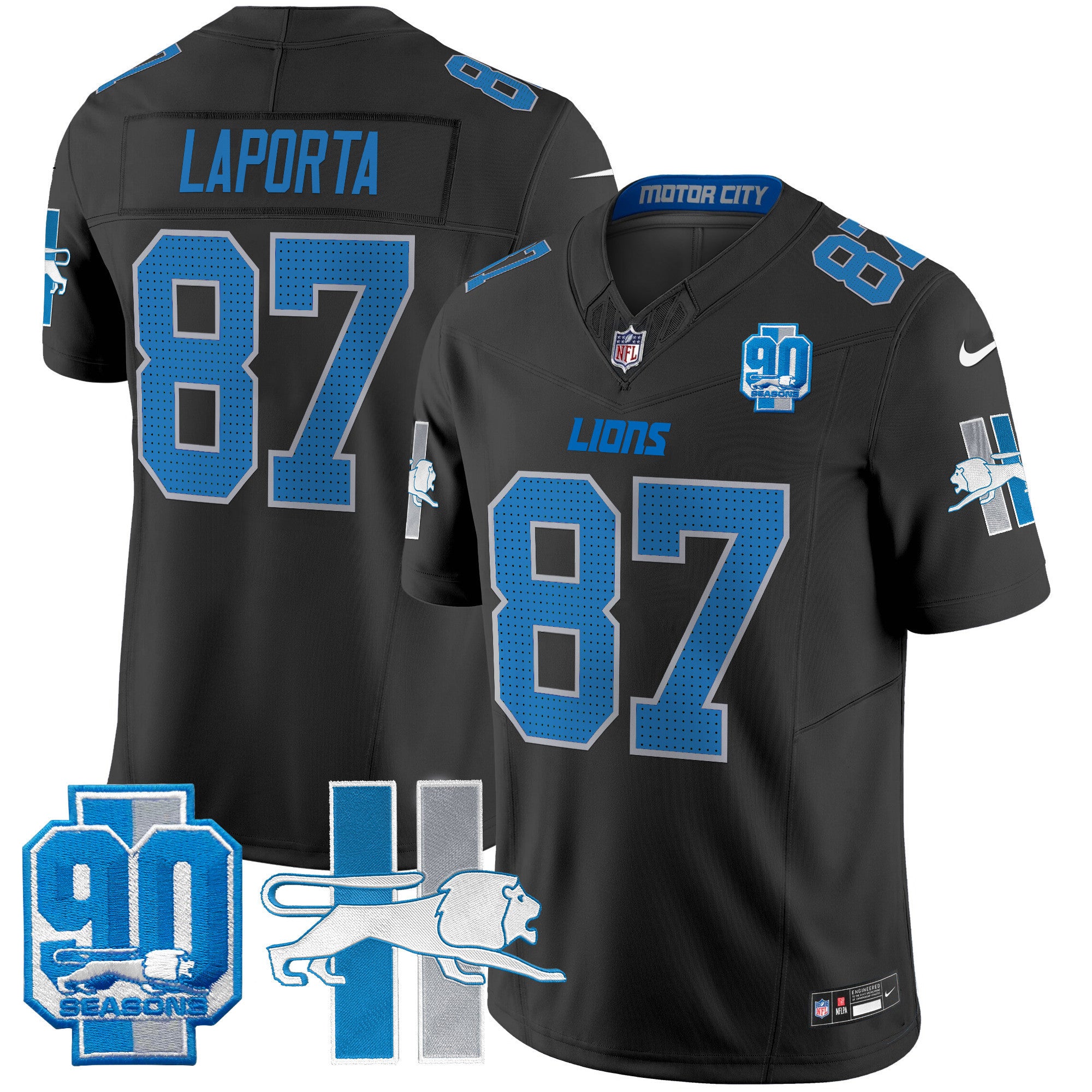 Men's Detroit Lion 1946 Throwback Vapor Limited Jersey - All Stitched
