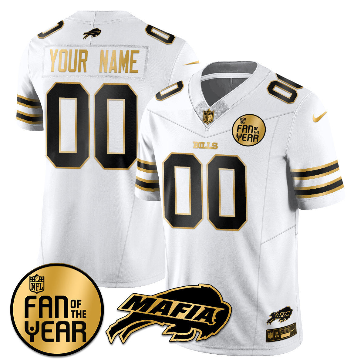 Buffalo Bills "Fan Of The Year" Custom Jersey - All Stitched