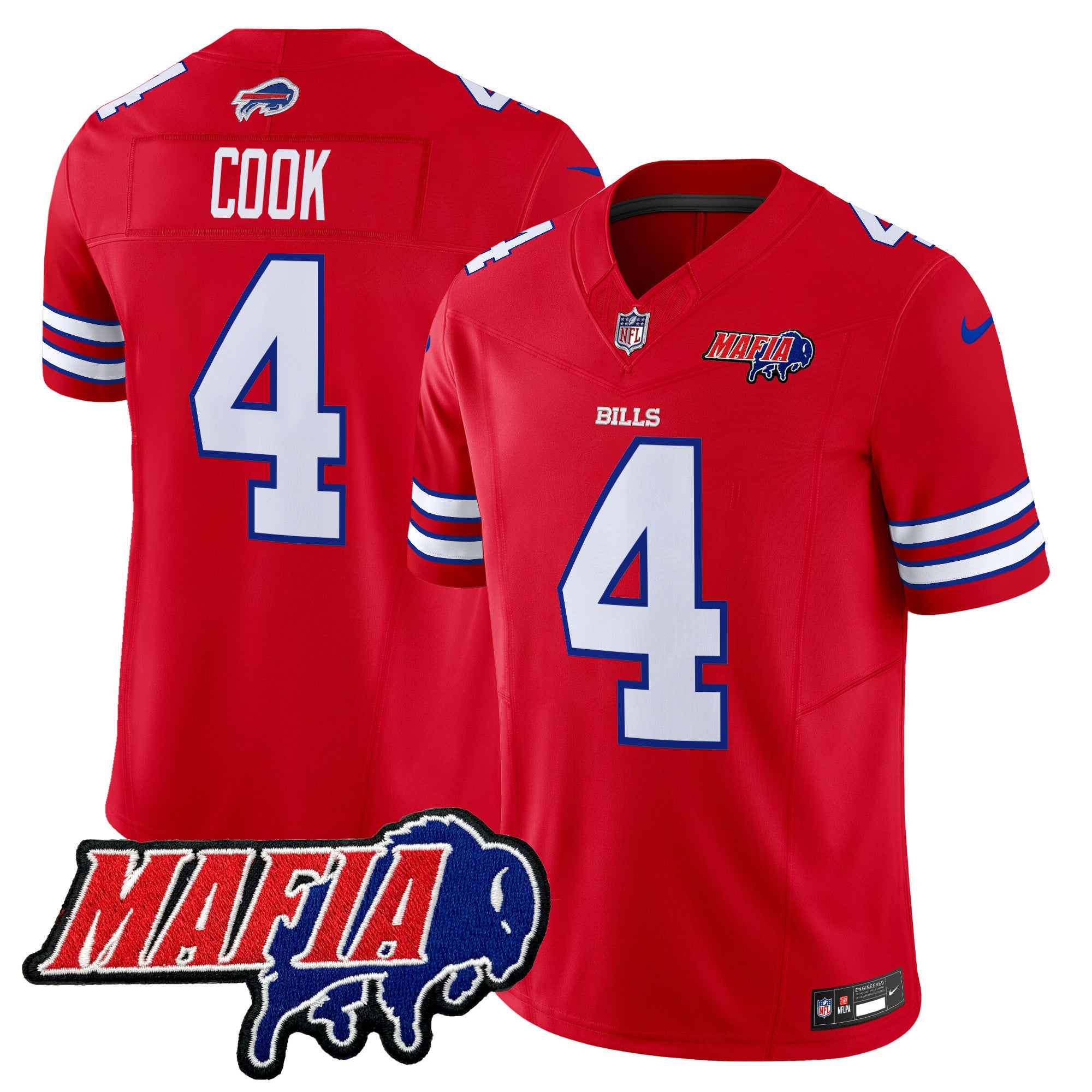 Men's Buffalo Bills 2024 Bills Mafia Patch Vapor Limited Jersey - All Stitched