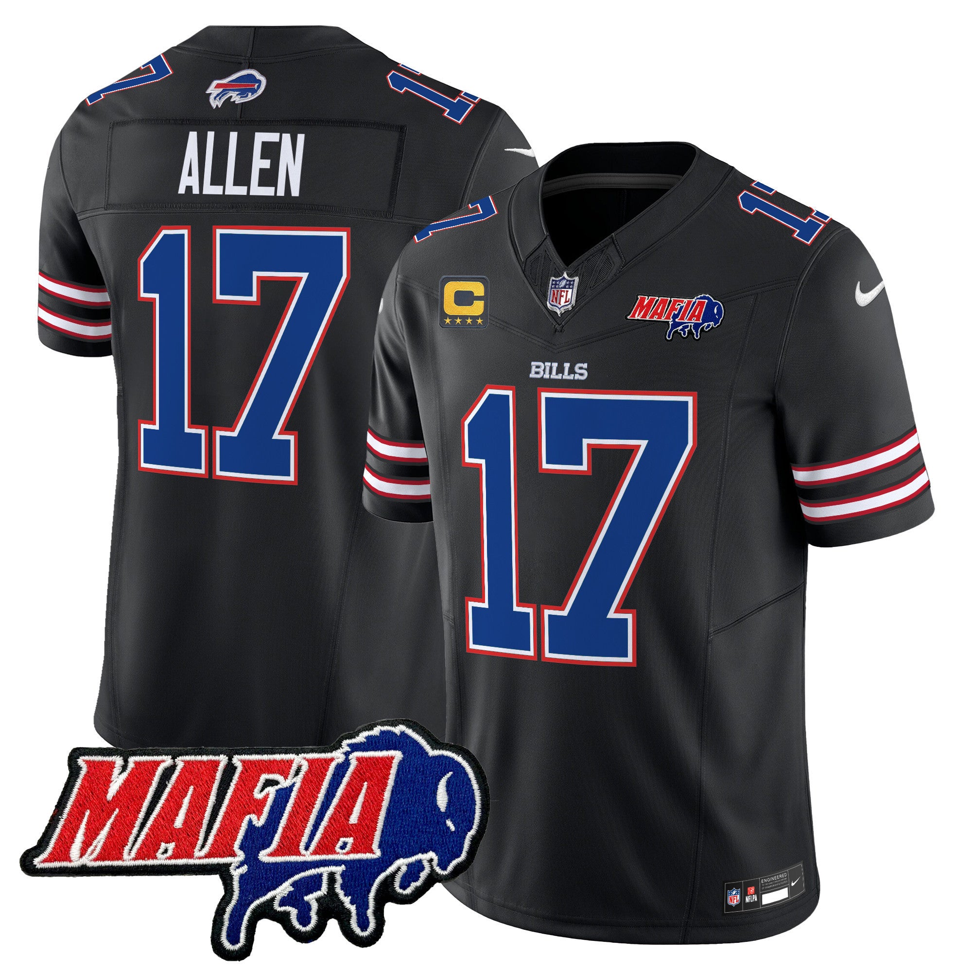 Men's Buffalo Bills 2024 Bills Mafia Patch Vapor Limited Jersey - All Stitched