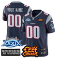 Custom New England Patriots Ozzy Osbourne Jersey - Memories Super Bowl XXXIX - All Stitched
