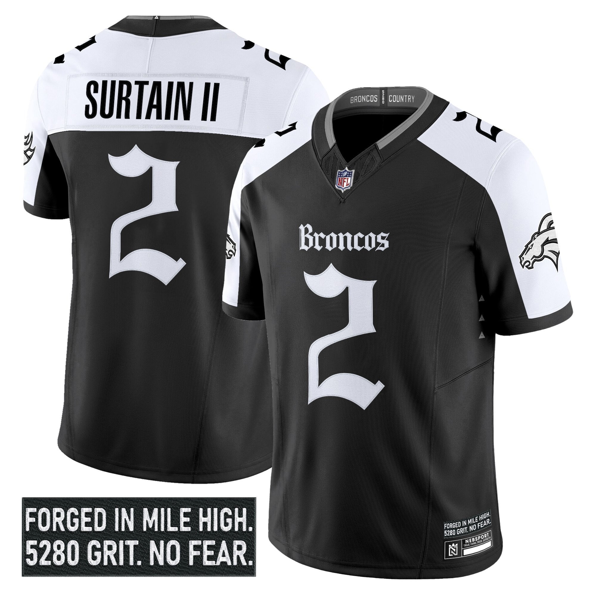 Men's Denver Broncos 'Gothic Mile High Shadows Edition' Vapor Limited Jersey - All Stitched
