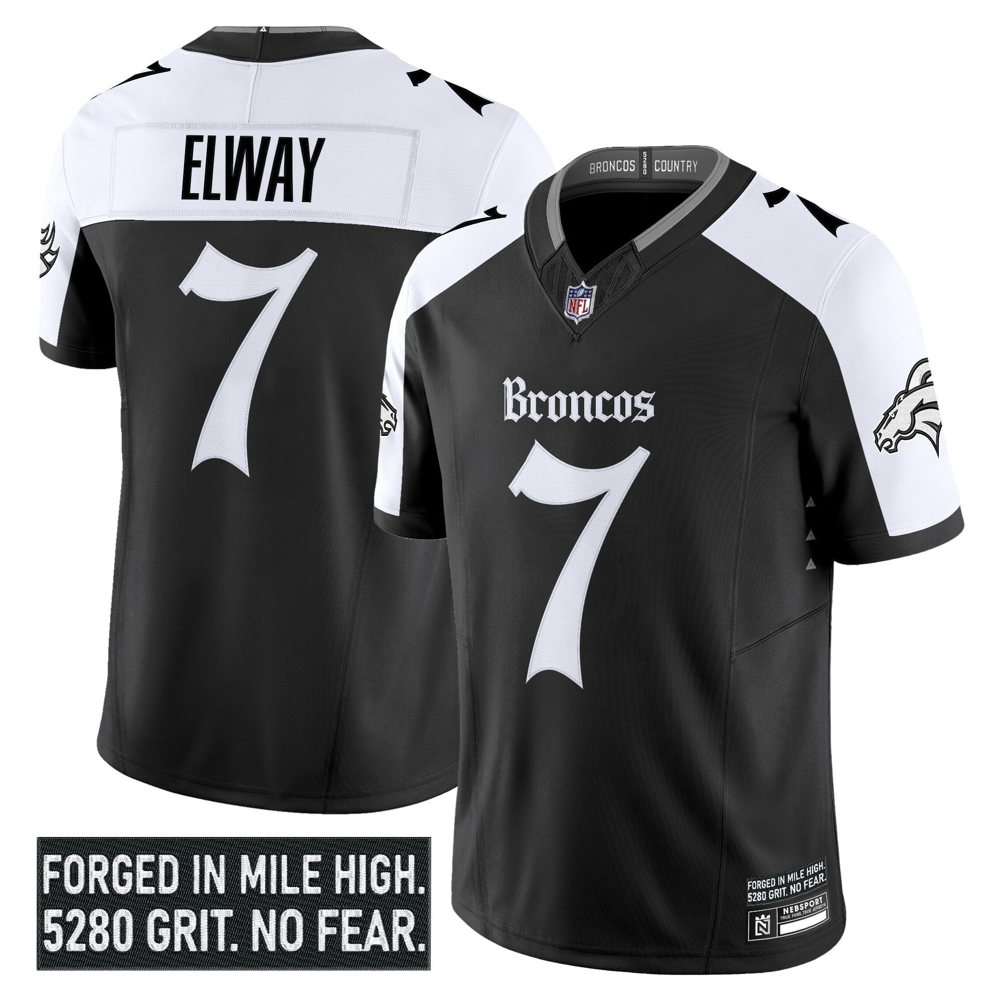 Men's Denver Broncos 'Gothic Mile High Shadows Edition' Vapor Limited Jersey - All Stitched