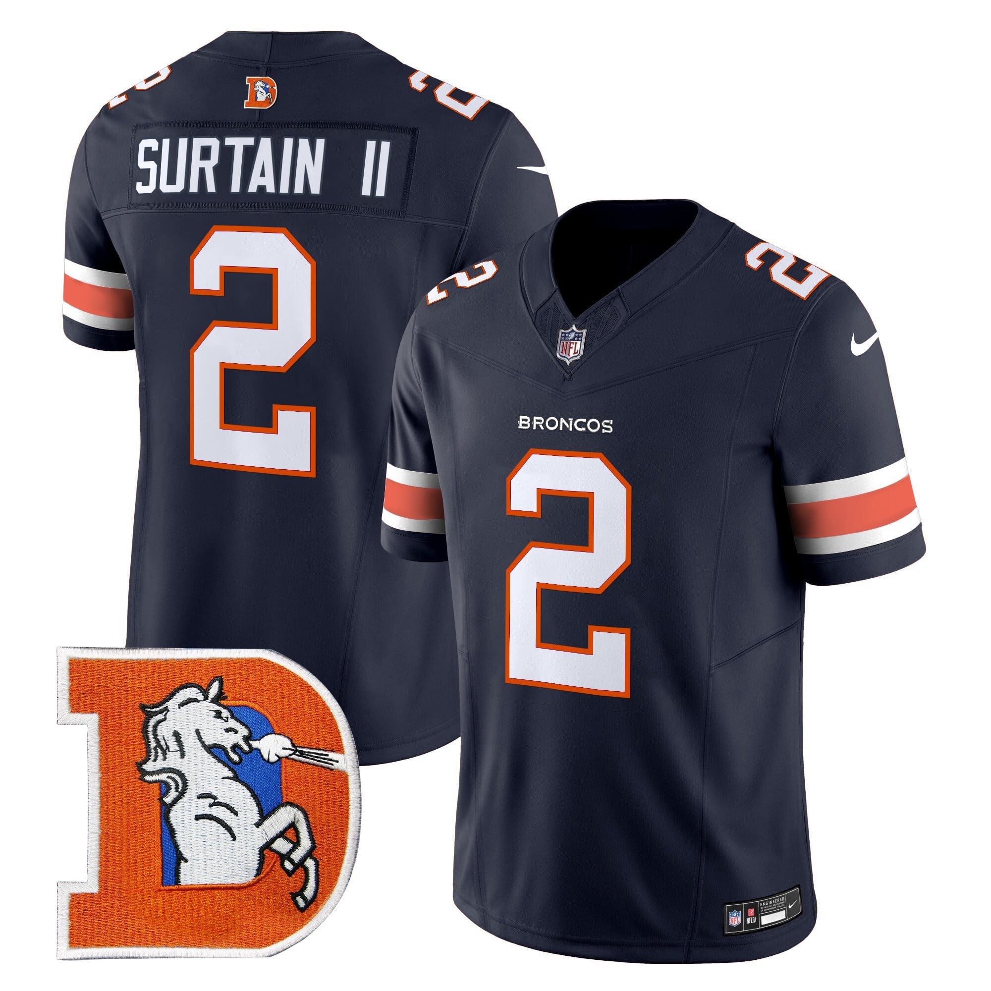 Men's Denver Broncos Throwback Vapor Limited Jersey V2 - All Stitched