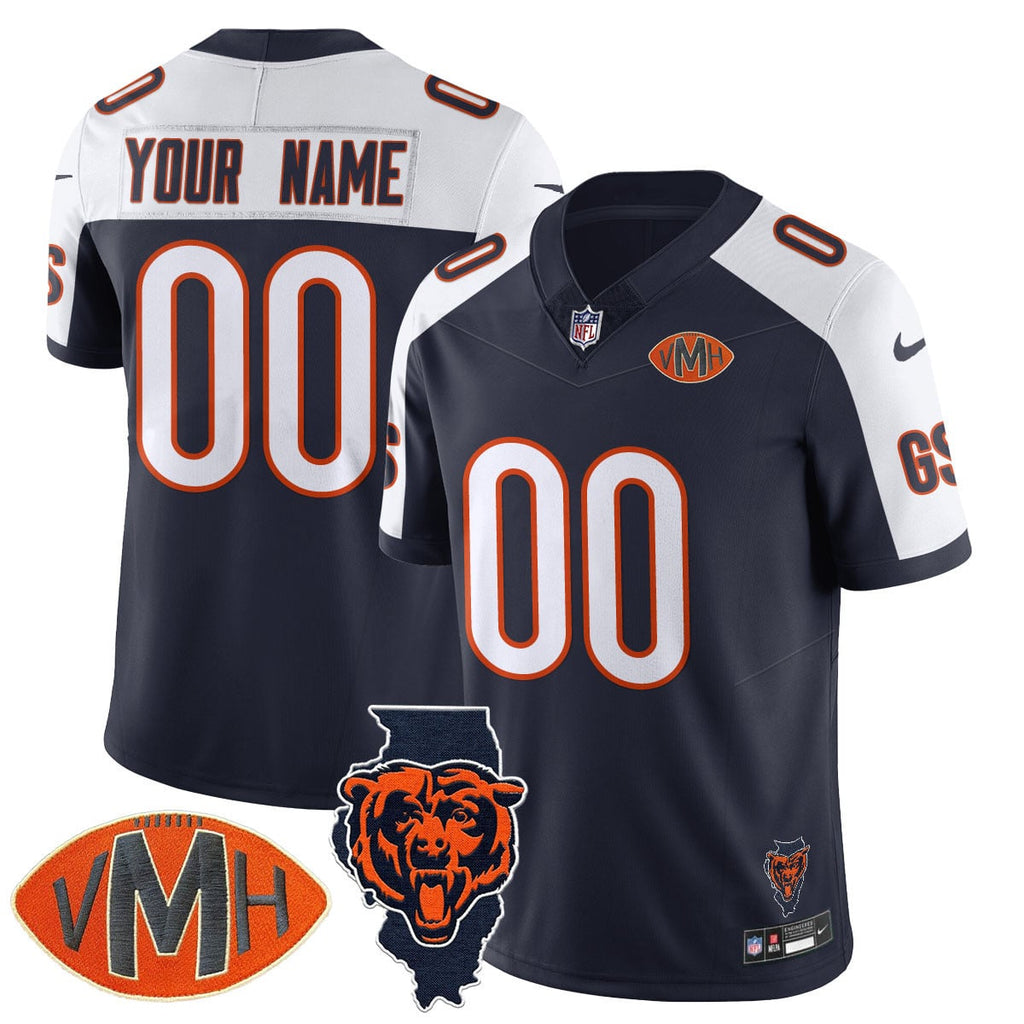 Custom Chicago Bears Honor Virginia Halas McCaskey Jersey - All Stitched