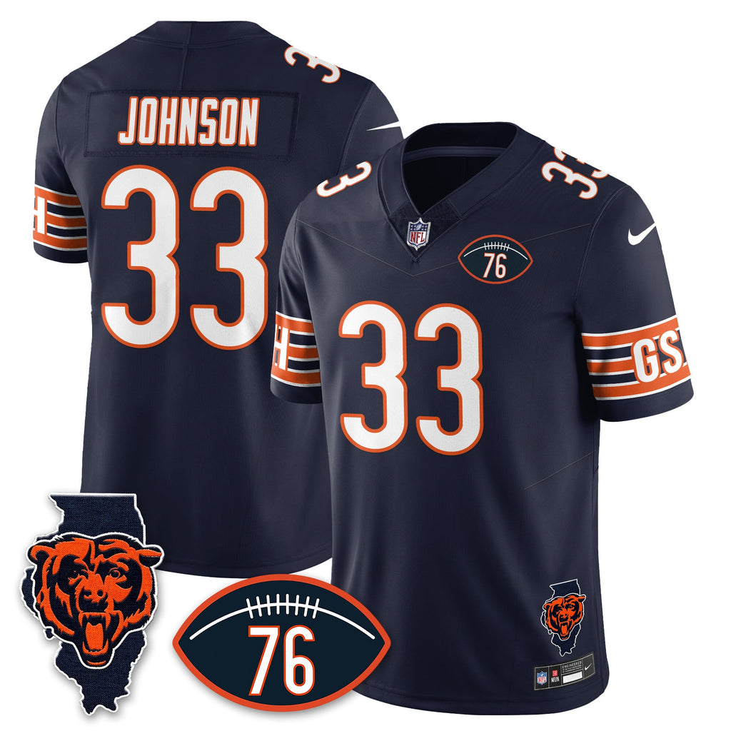 Chicago Bears Honor Steve McMichael Custom Jersey - All Stitched