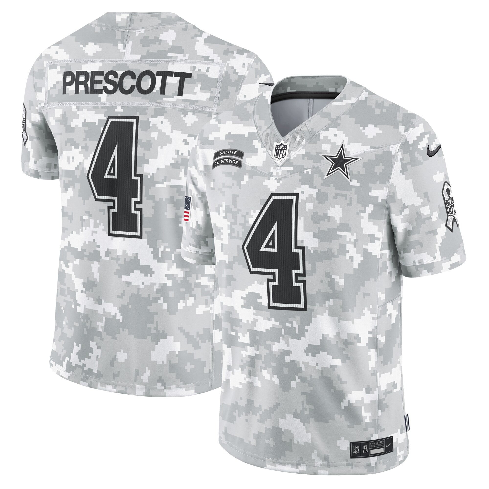 Dallas Cowboys 2024 Salute to Service Vapor Limited Jersey - Arctic Camo