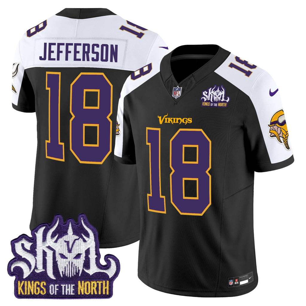 Men's Minnesota Vikings King Of The North Patch Throwback Vapor Limited Jersey V2 - All Stitched