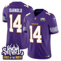 Men's Minnesota Vikings King Of The North Patch Throwback Vapor Limited Jersey V2 - All Stitched