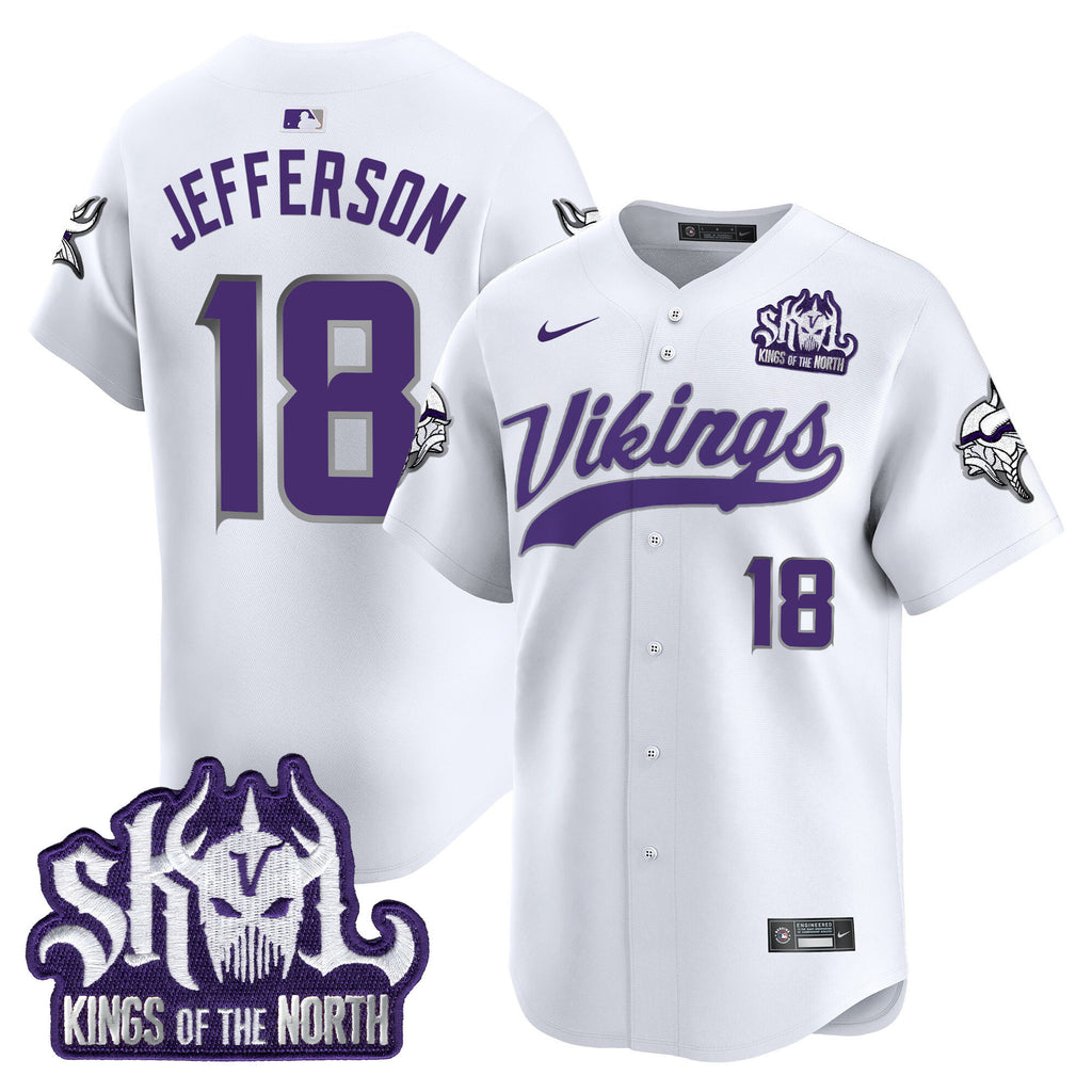 Men's Minnesota Vikings King Of The North Patch Vapor Premier Limited Jersey - All Stitched
