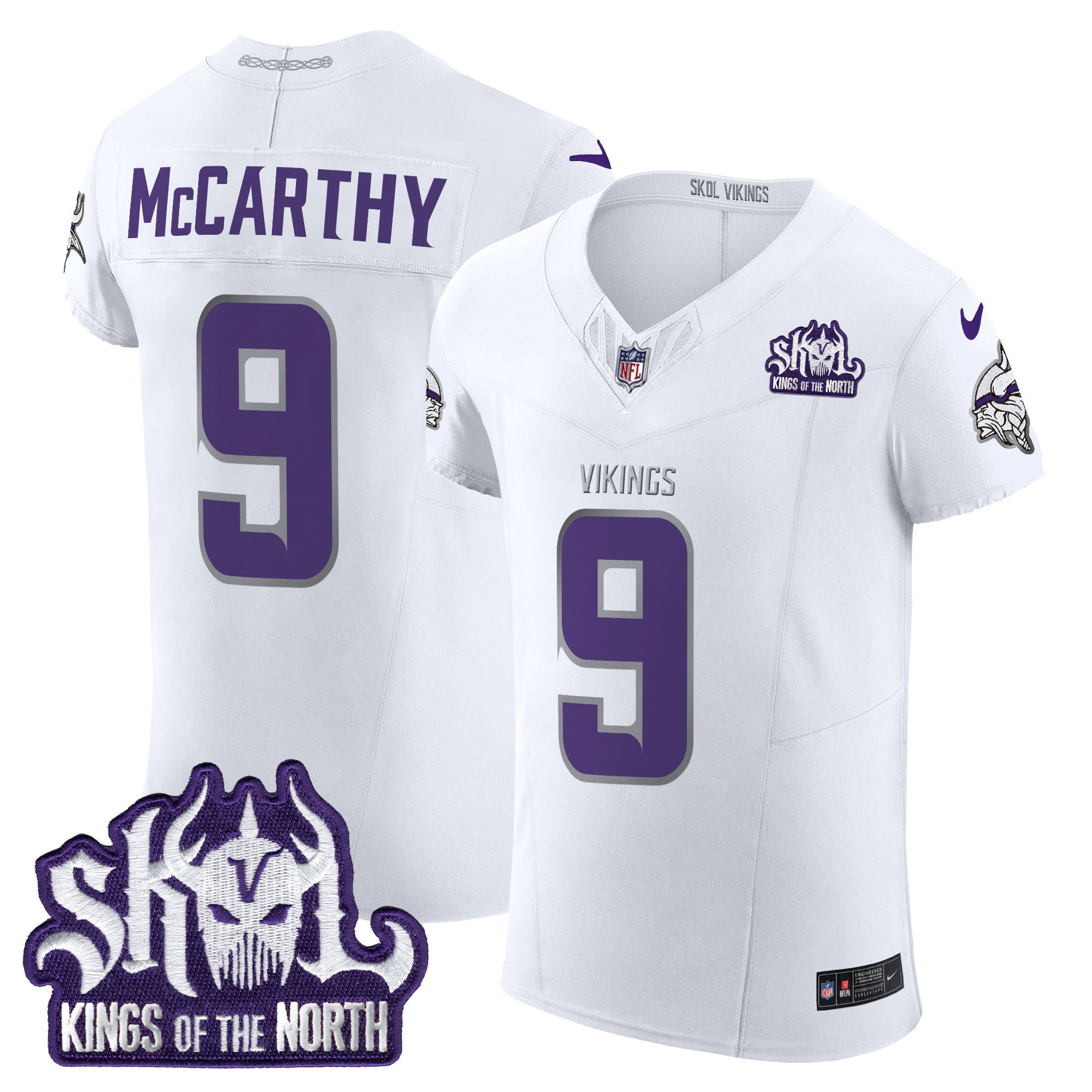 Men's Minnesota Vikings 2024 Winter Warrior Skol Patch Vapor Elite Jersey - All Stitched