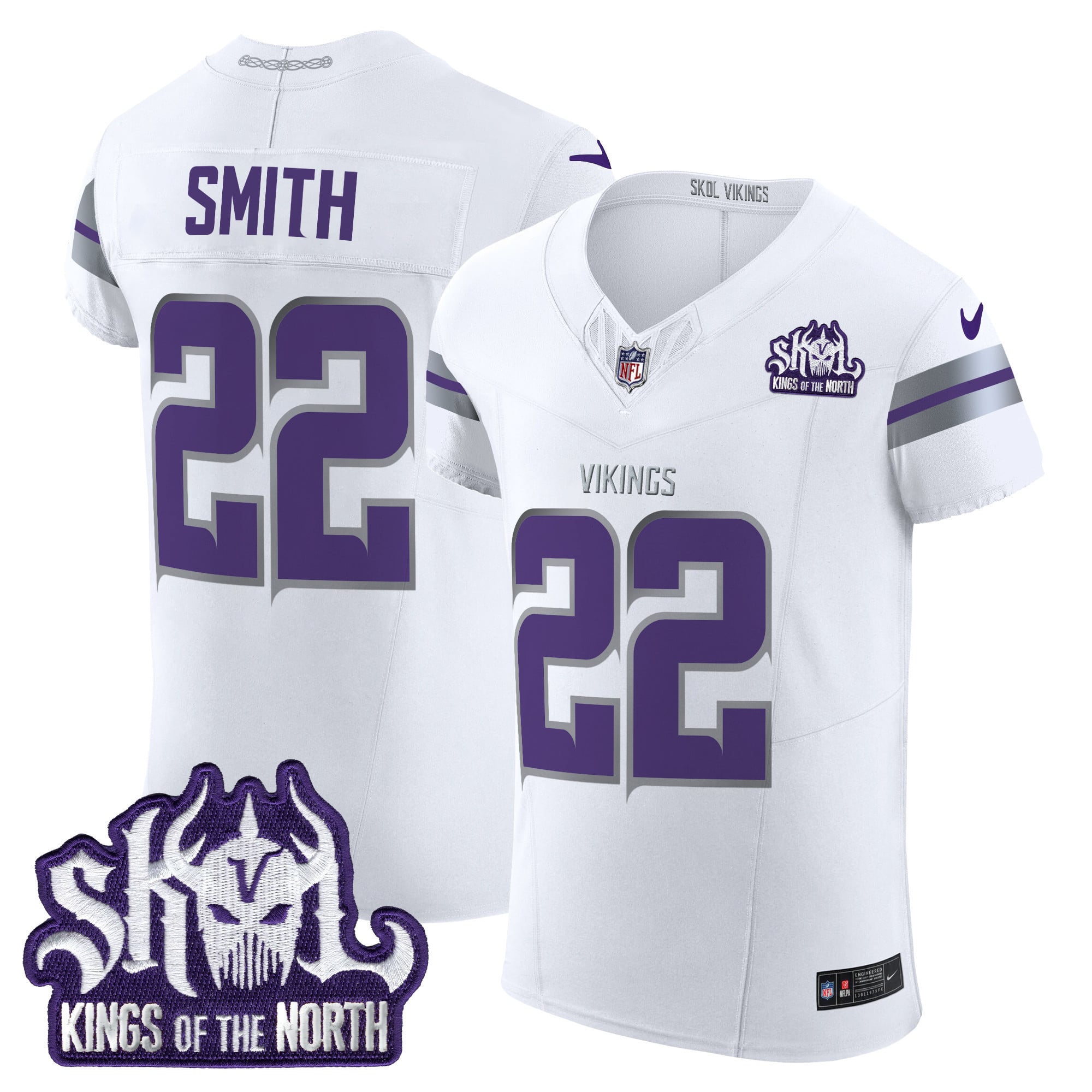 Men's Minnesota Vikings 2024 Winter Warrior Skol Patch Vapor Elite Jersey - All Stitched