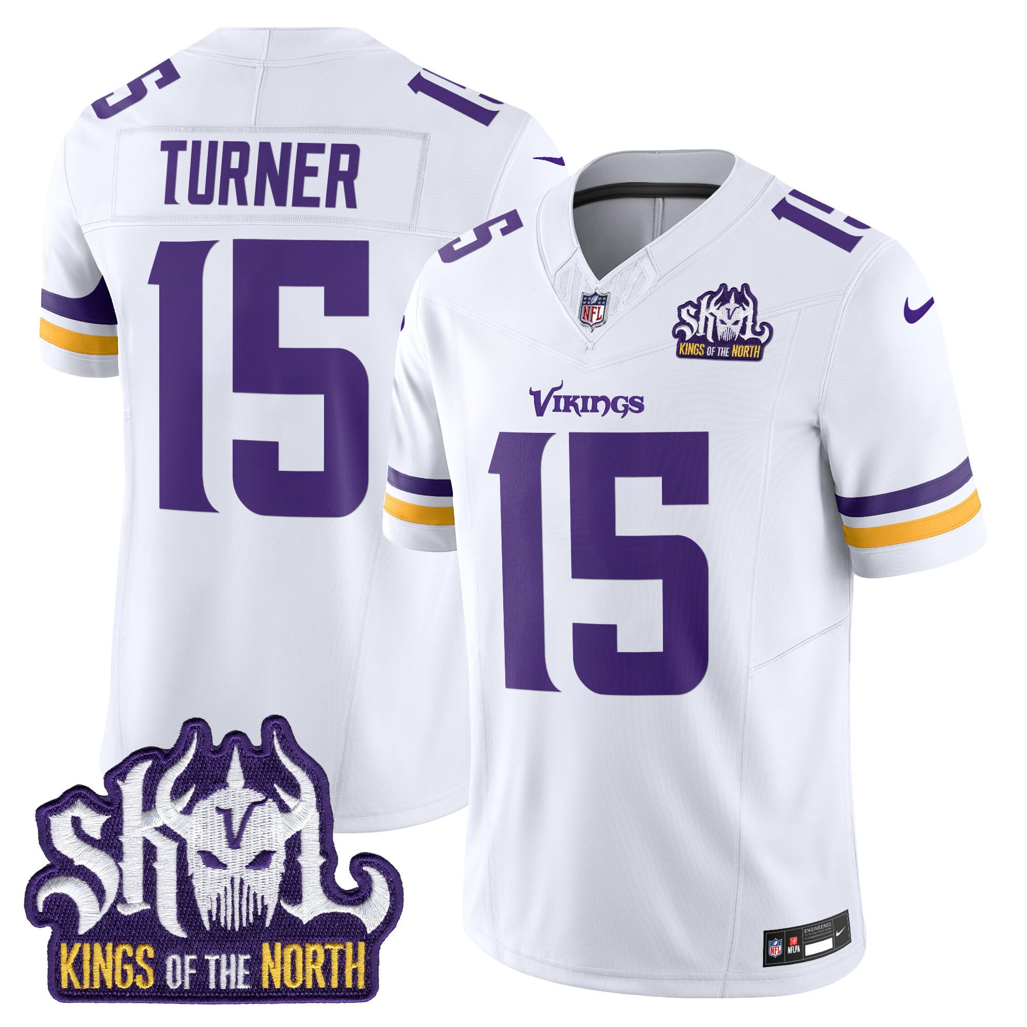 Men's Minnesota Vikings King Of The North Patch Vapor Limited Jersey - All Stitched