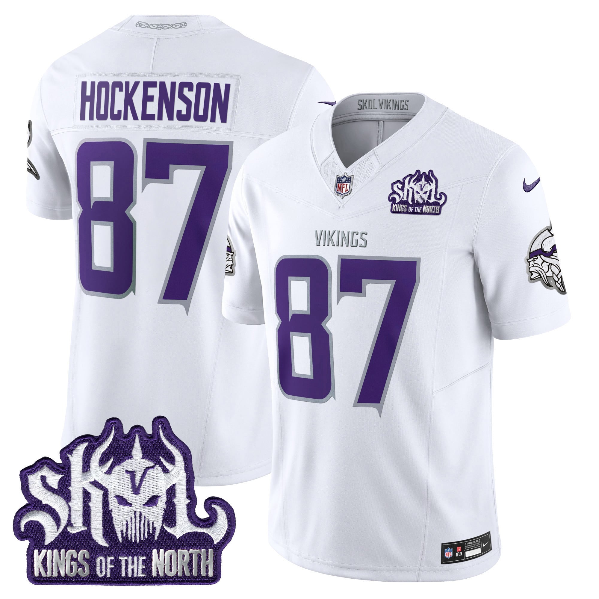 Men's Minnesota Vikings King Of The North Patch Vapor Limited Jersey - All Stitched