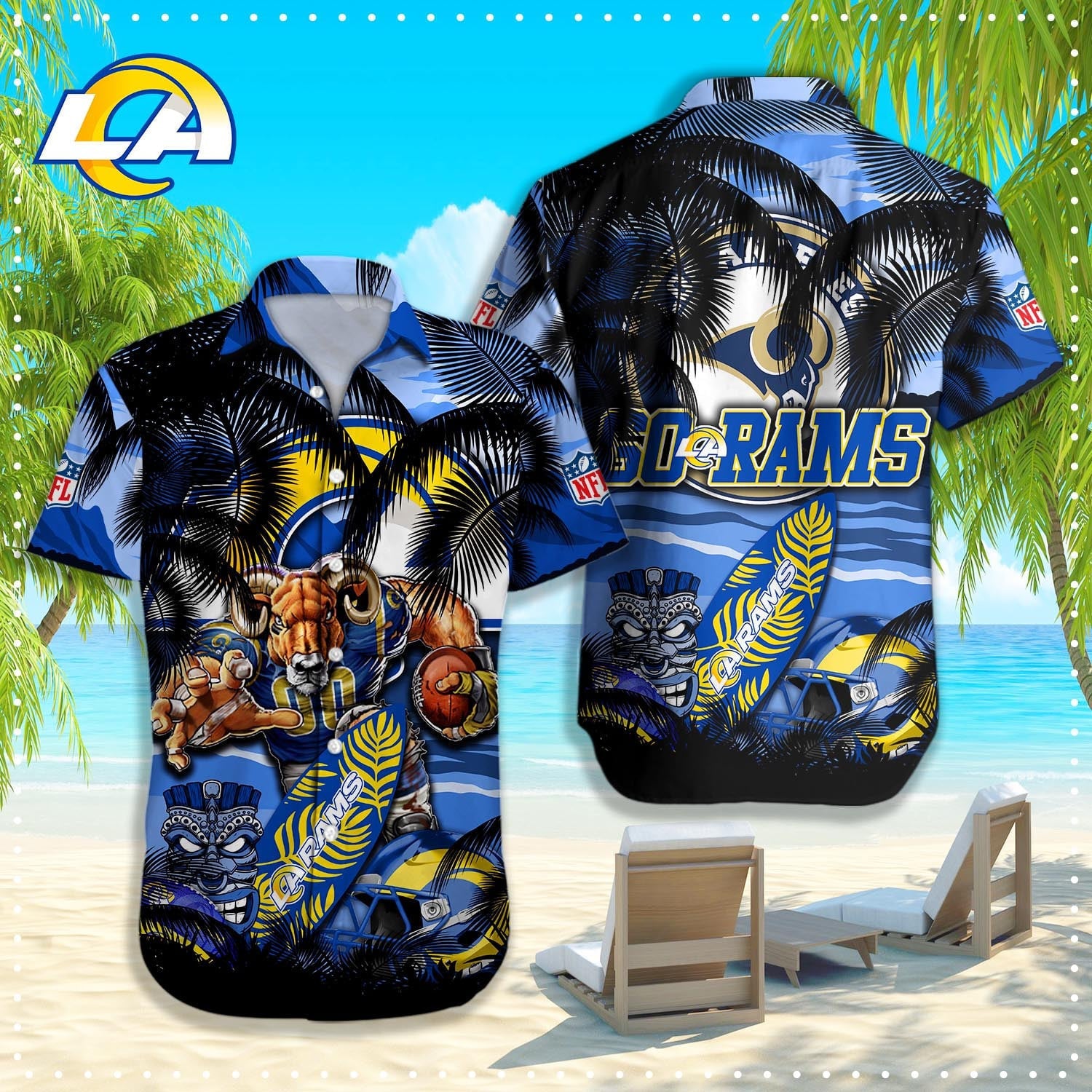 Los Angeles Rams NFL-Hawaiian shirt Q-48184