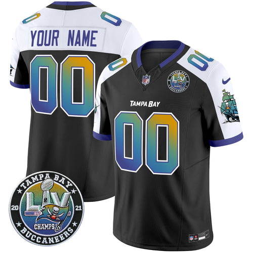 Custom Gender/Name Buccaneers Tampa City Super Bowl LIV Patch Vapor Limited Jersey - All Stitched