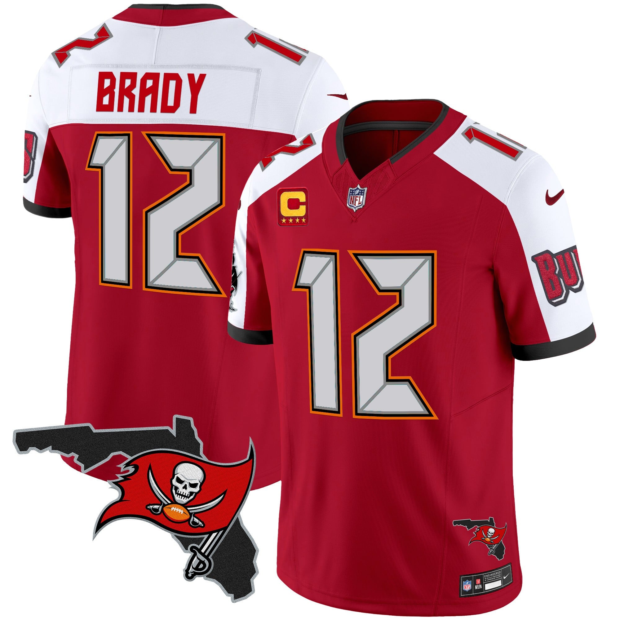 Men's Buccaneers Florida Patch Vapor Limited Jersey V2 - All Stitched