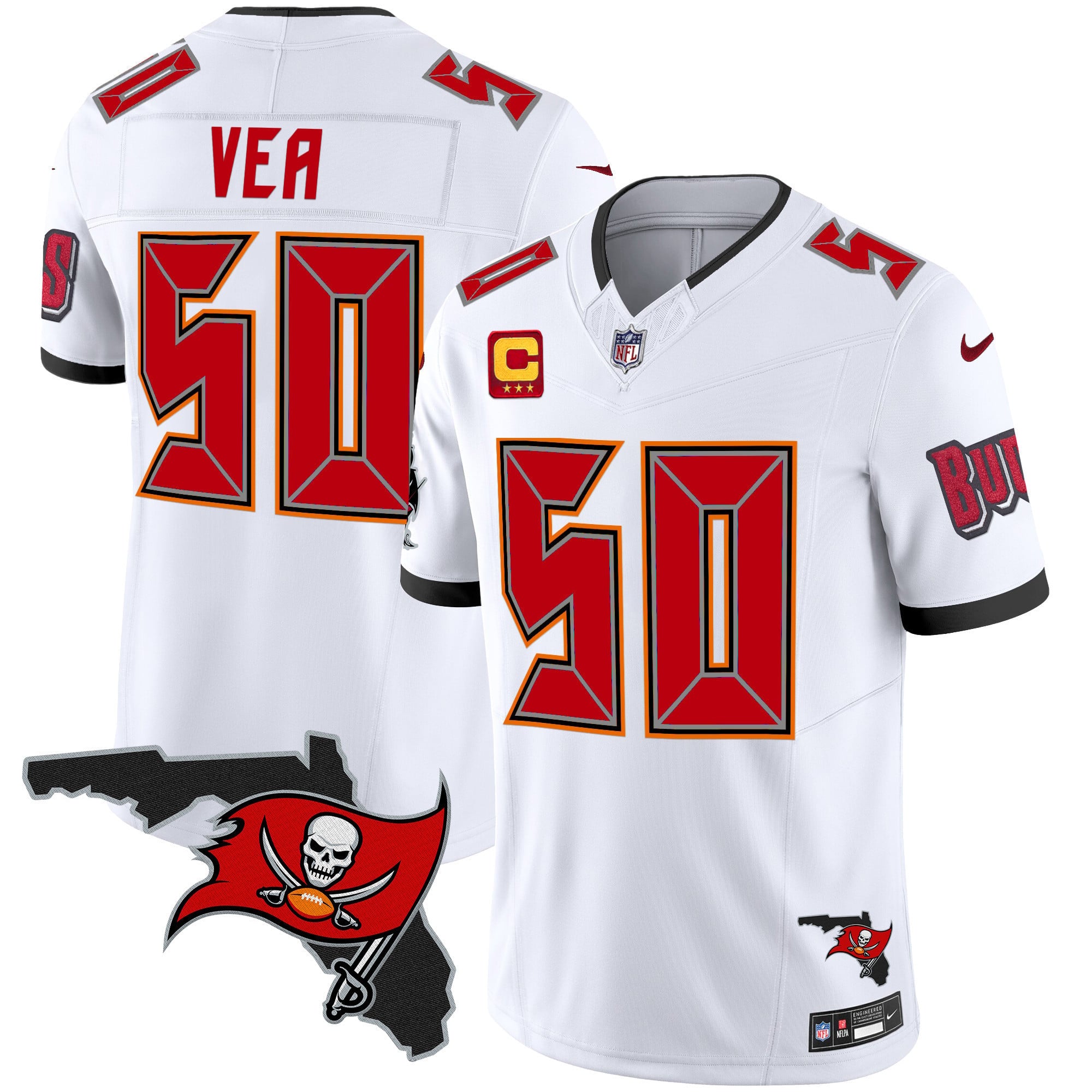 Men's Buccaneers Florida Patch Vapor Limited Jersey V2 - All Stitched