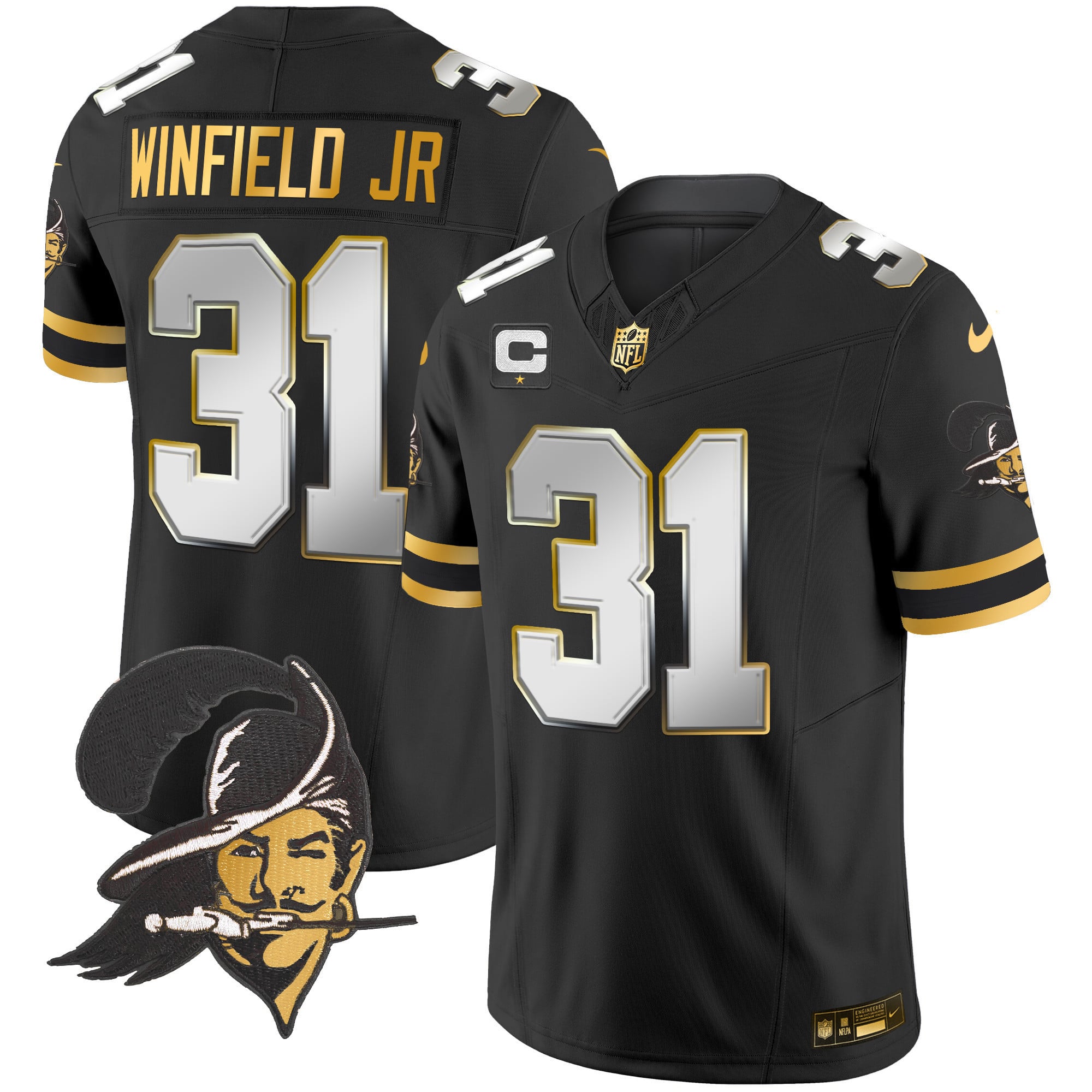 Men's Buccaneers Throwback Gold Vapor Limited Jersey - All Stitched