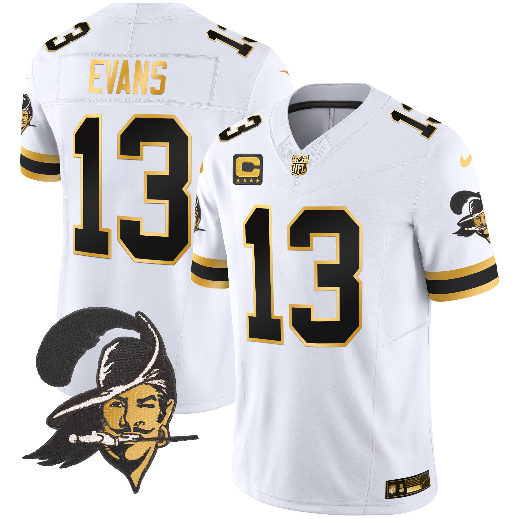 Men's Buccaneers Throwback Gold Vapor Limited Jersey - All Stitched