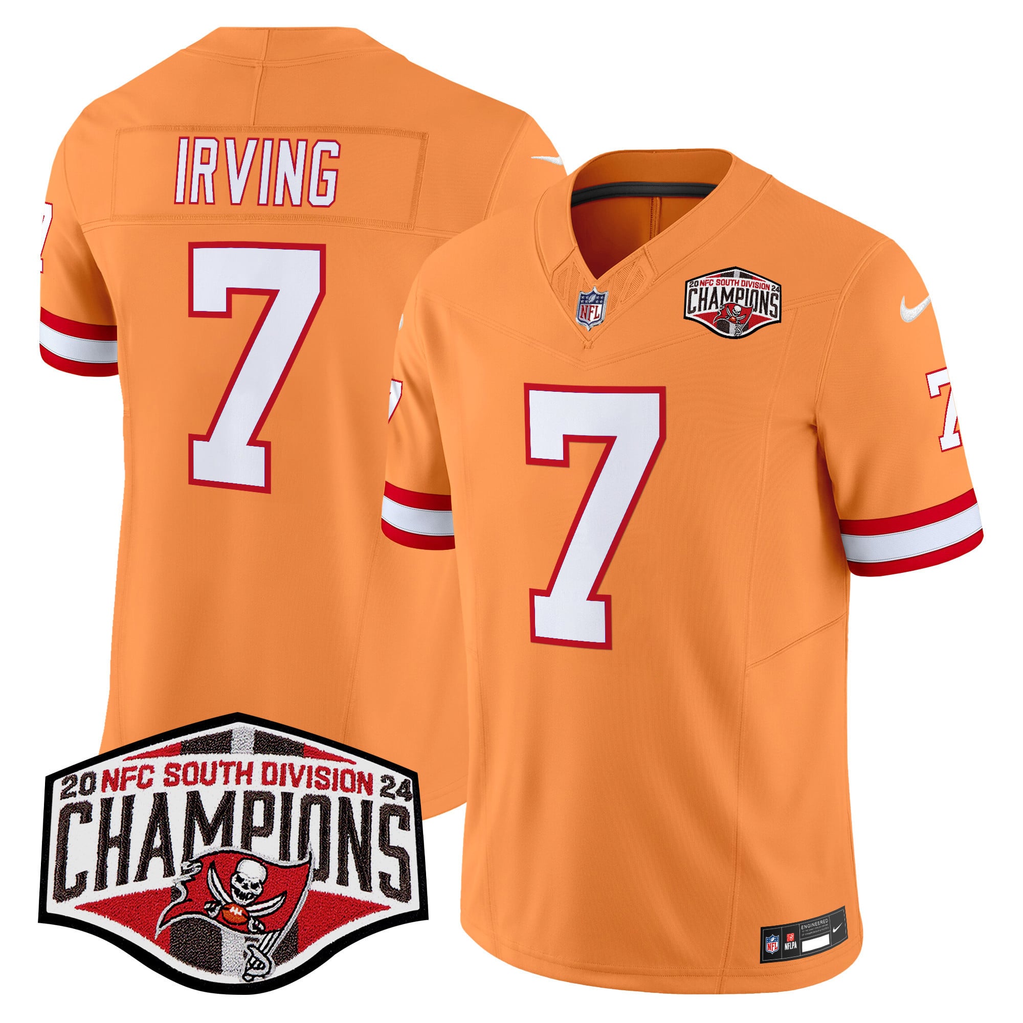 Men's Tampa Bay Buccaneers Throwback 2024 NFC South Division Champions Patch Vapor Limited Jersey - All Stitched