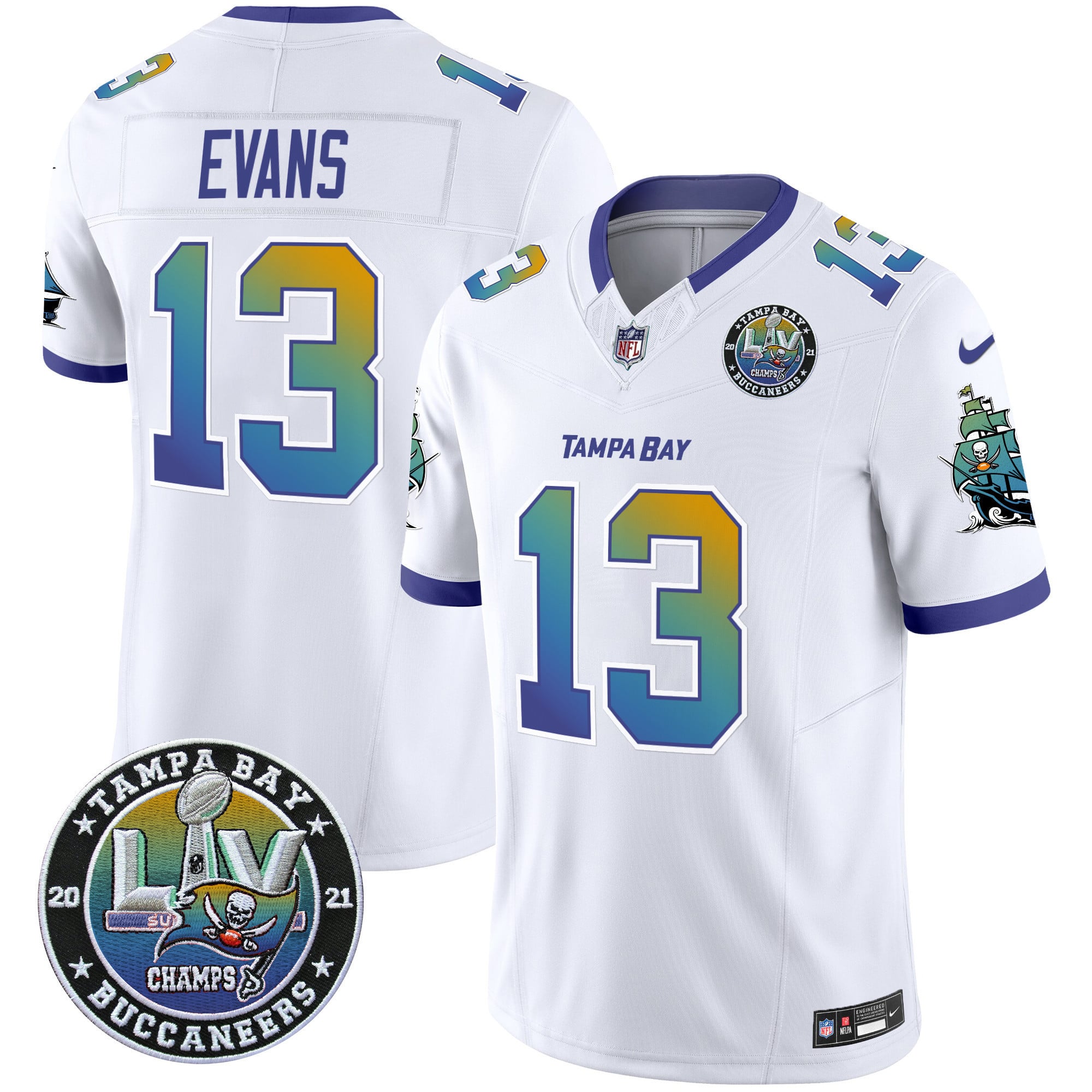 Men's Buccaneers Tampa City Super Bowl LIV Patch Vapor Limited Jersey - All Stitched