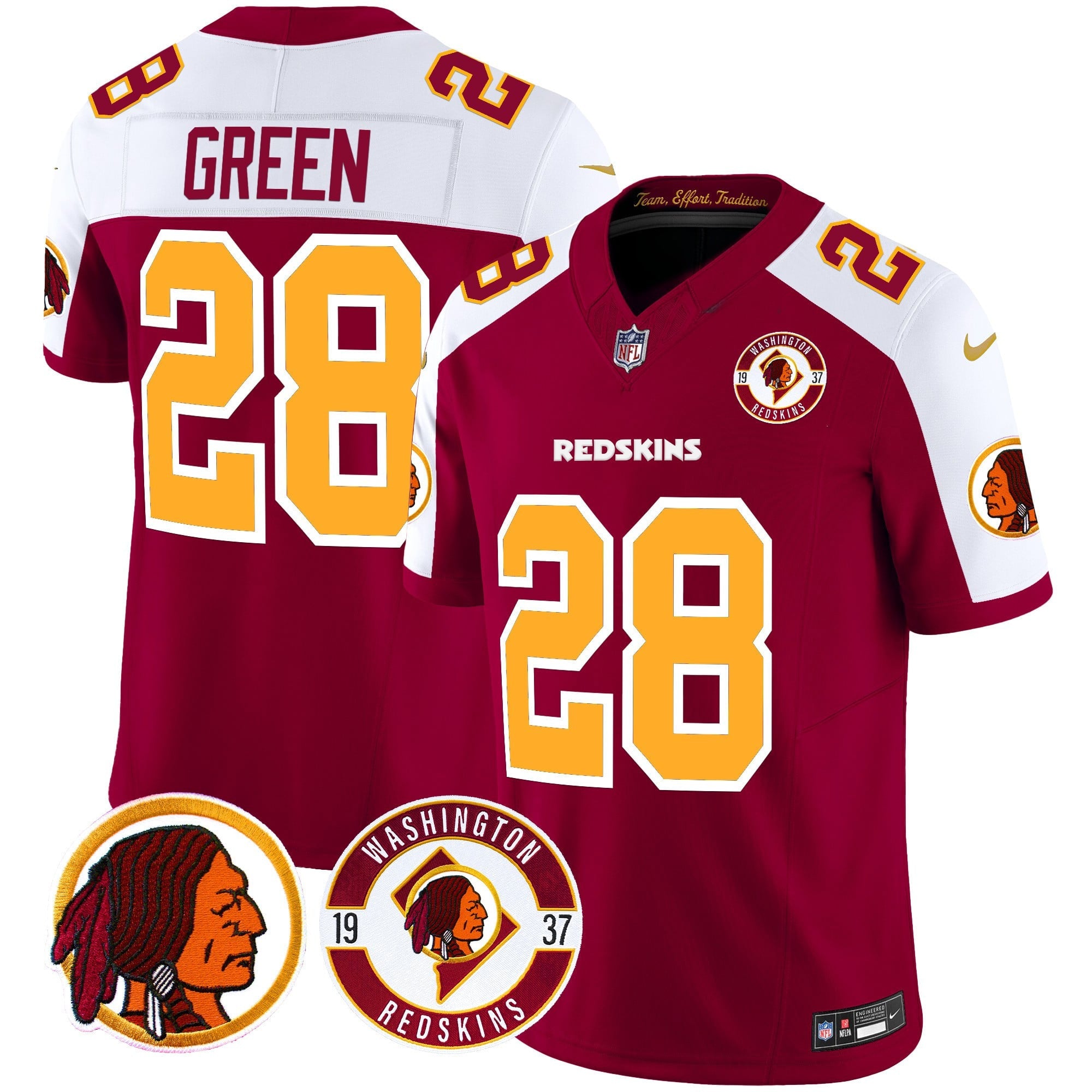 Men's Washington Redskins 2024 Vapor Limited Jersey - Est. 1937 Patch - All Stitched