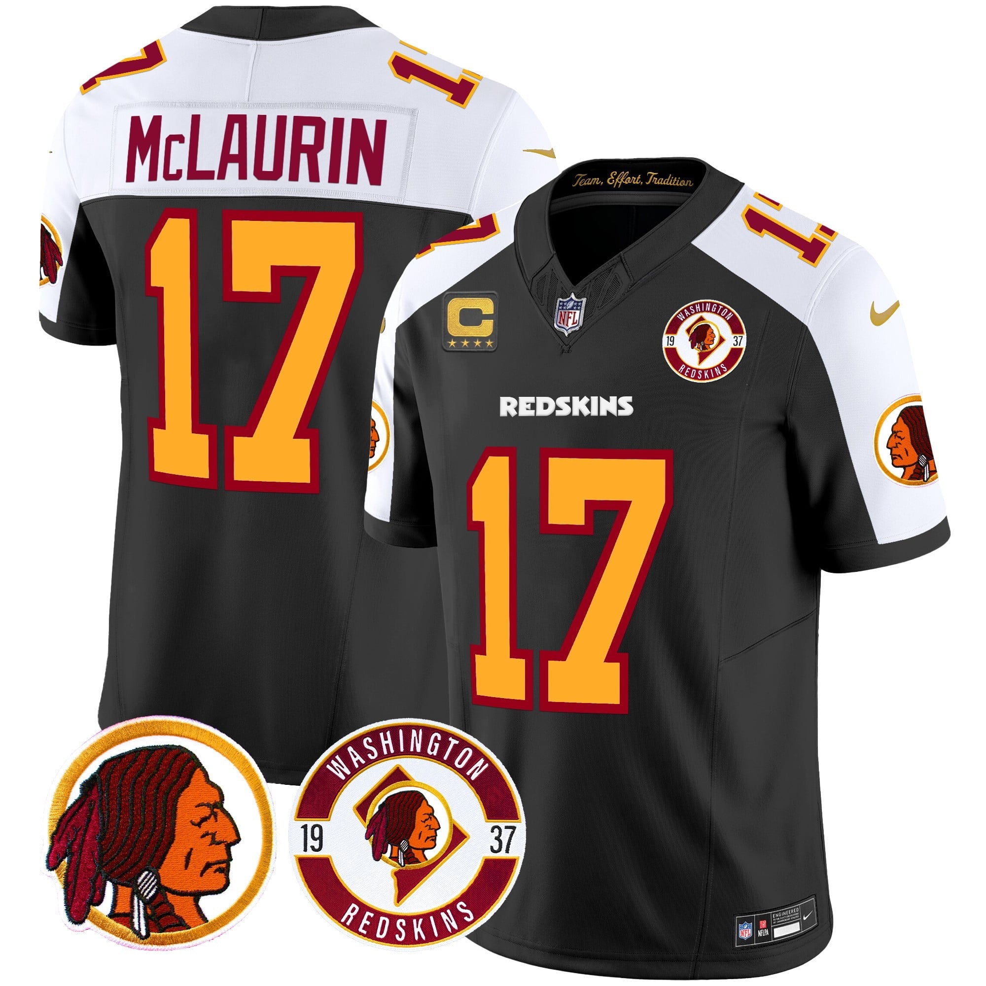 Men's Washington Redskins 2024 Vapor Limited Jersey - Est. 1937 Patch - All Stitched