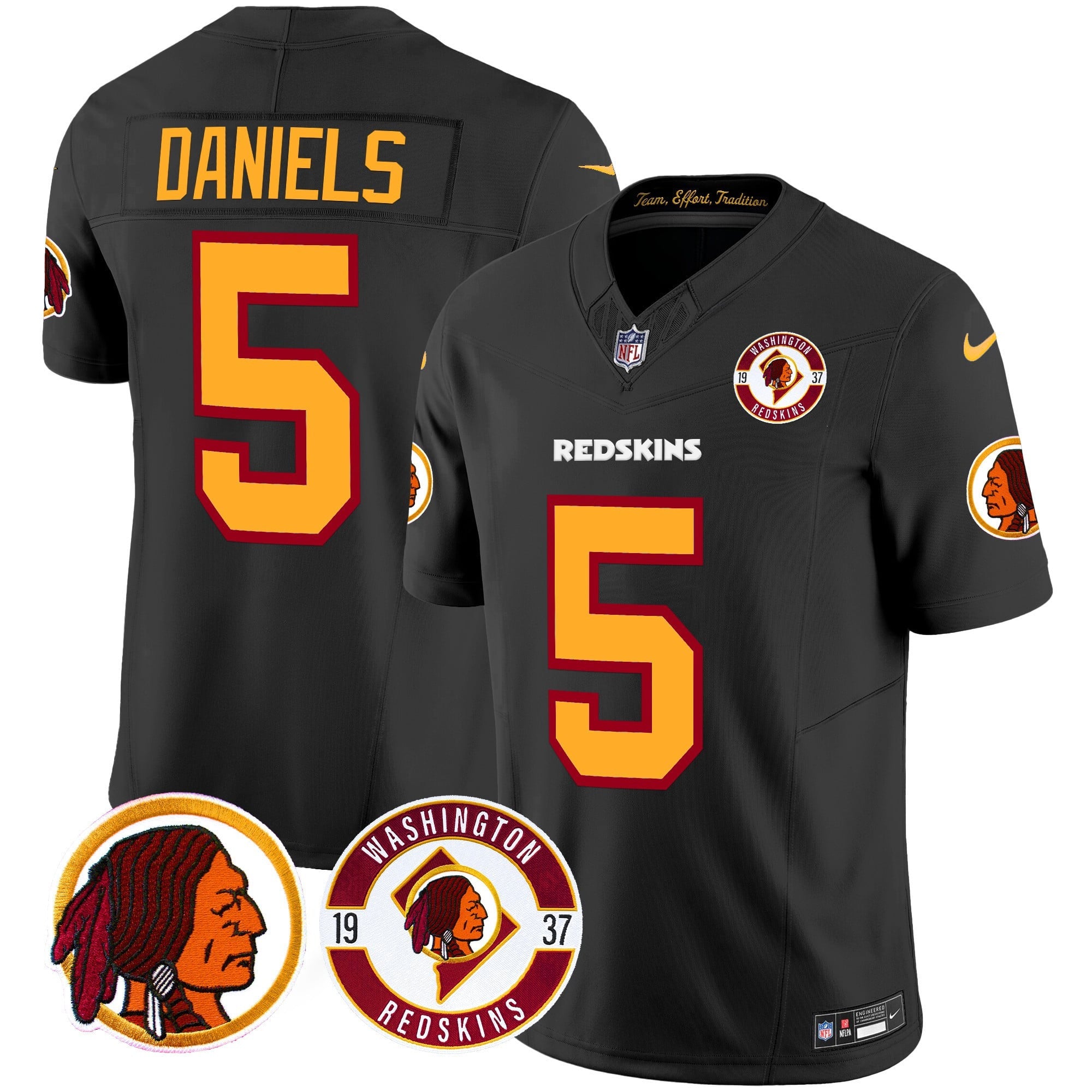Men's Washington Redskins 2024 Vapor Limited Jersey - Est. 1937 Patch - All Stitched