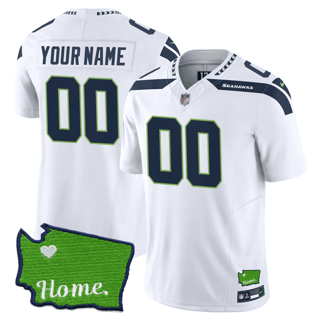 Men's Seattle Seahawks Jersey - SB XLVIII & Washington Home Patch