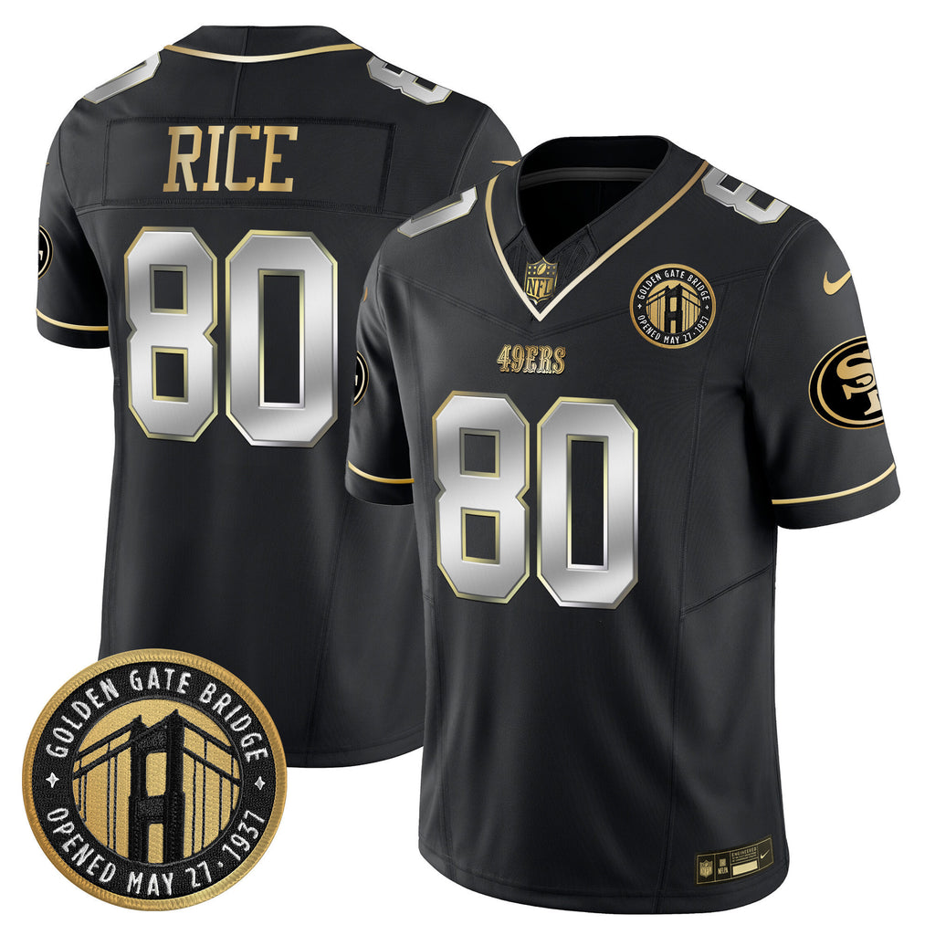 Men's 49ers Golden Gate Bridge Patch Vapor Limited Jersey - All Stitched