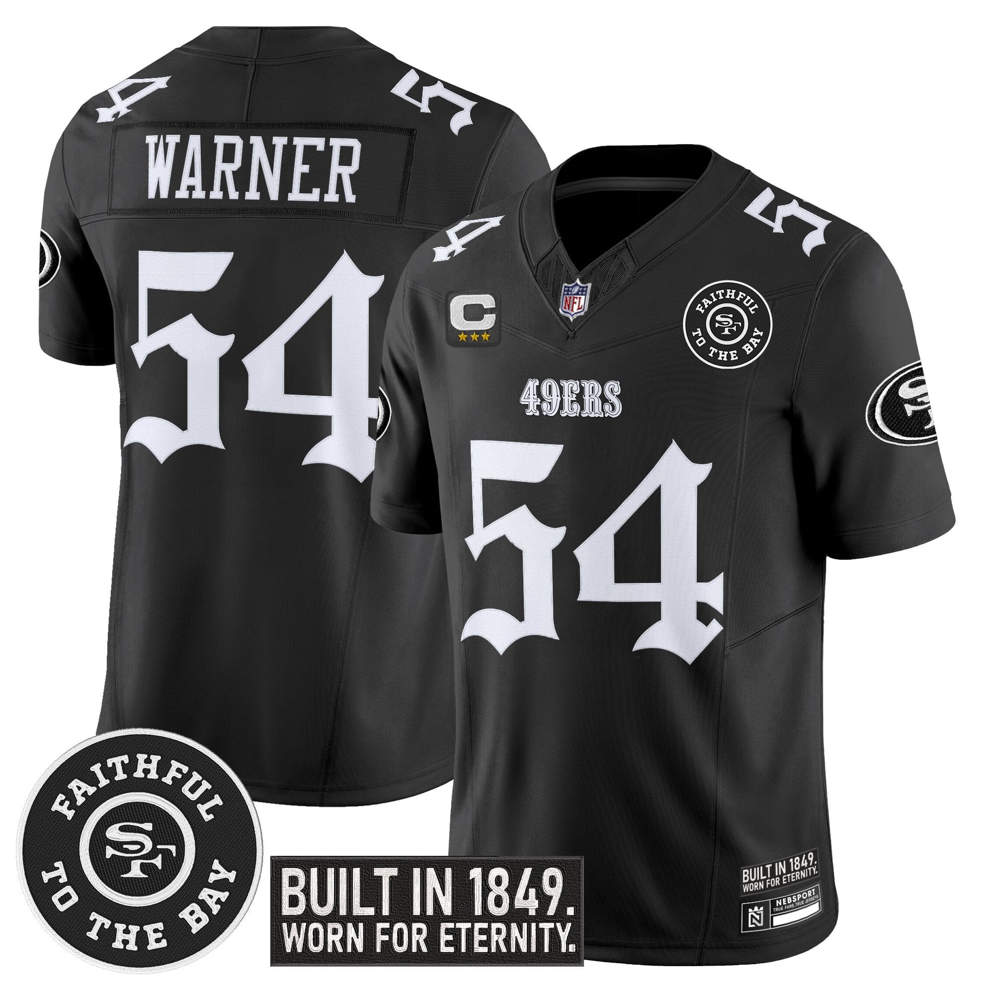 Men's San Francisco 49ers 'Fog City Gothic Edition' Vapor Limited Jersey - All Stitched