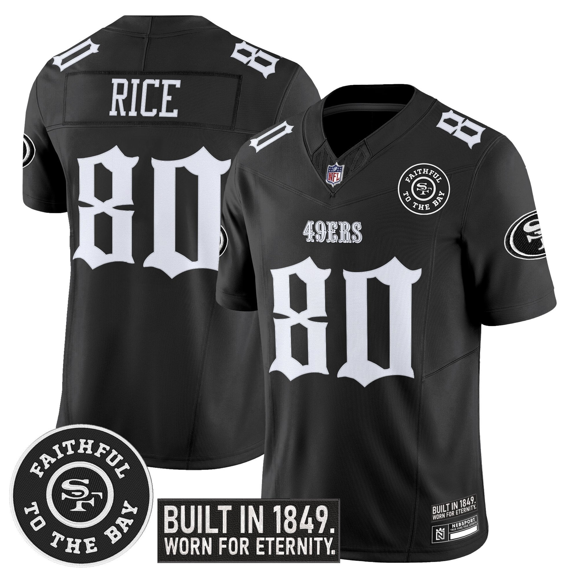 Men's San Francisco 49ers 'Fog City Gothic Edition' Vapor Limited Jersey - All Stitched