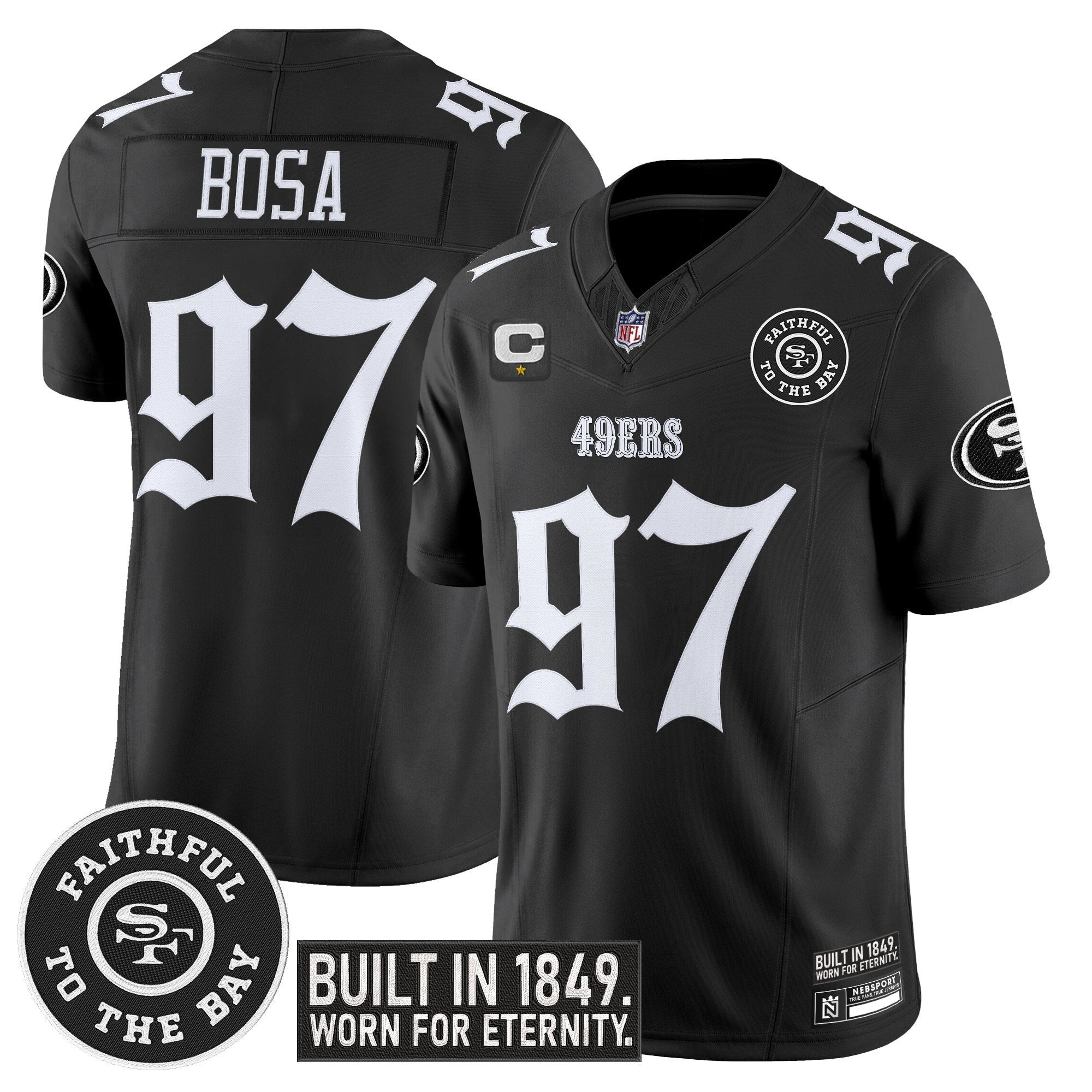 Men's San Francisco 49ers 'Fog City Gothic Edition' Vapor Limited Jersey - All Stitched