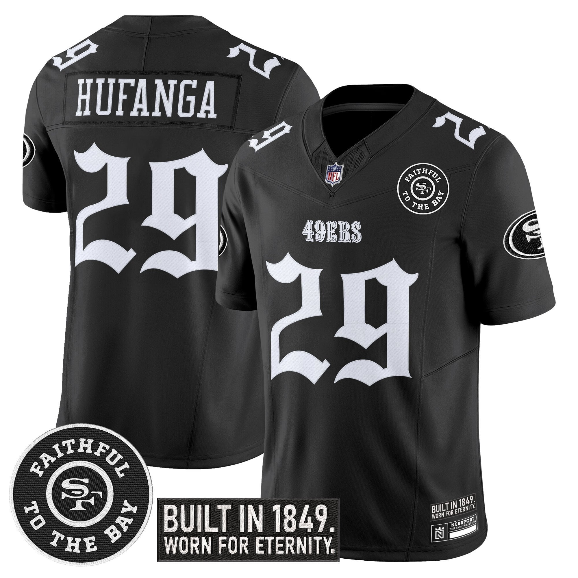 Men's San Francisco 49ers 'Fog City Gothic Edition' Vapor Limited Jersey - All Stitched