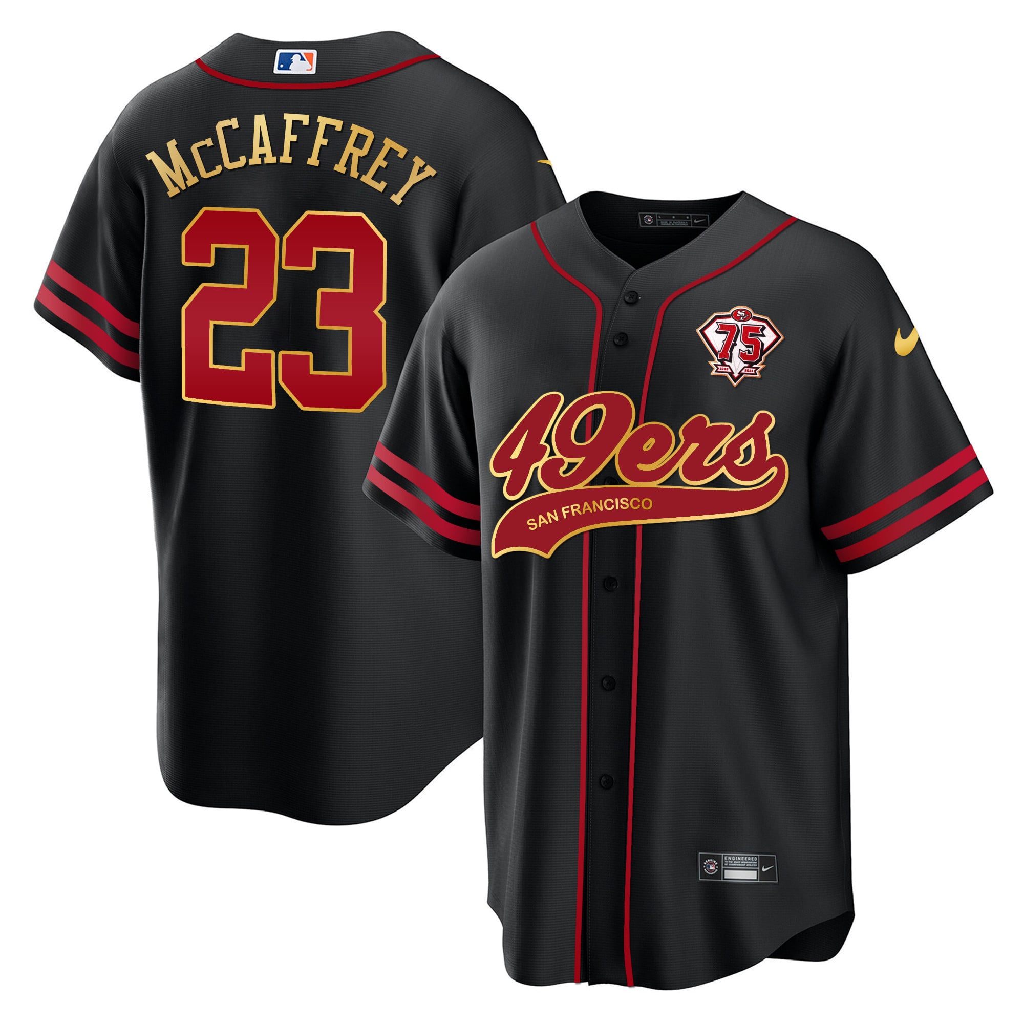 Men's 49ers Cool Base Gold Limited Jersey V2 - All Stitched