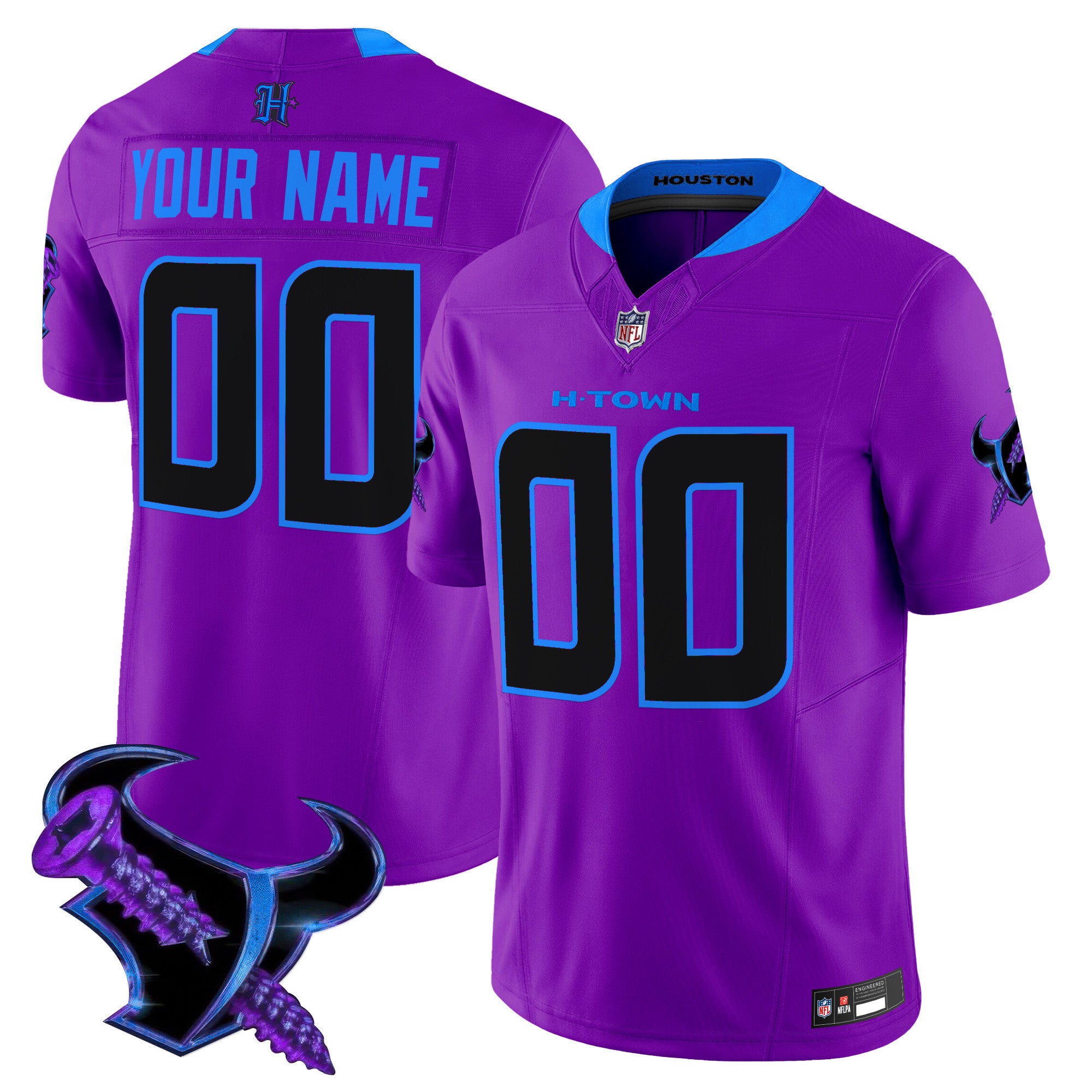 Houston Texans 2025 DJ Screw Vapor Limited Custom Jersey - All Stitched