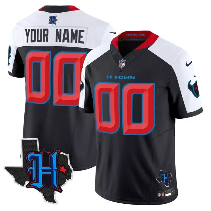 Houston Texans 2025 Texas Patch Vapor Limited Custom Jersey - All Stitched