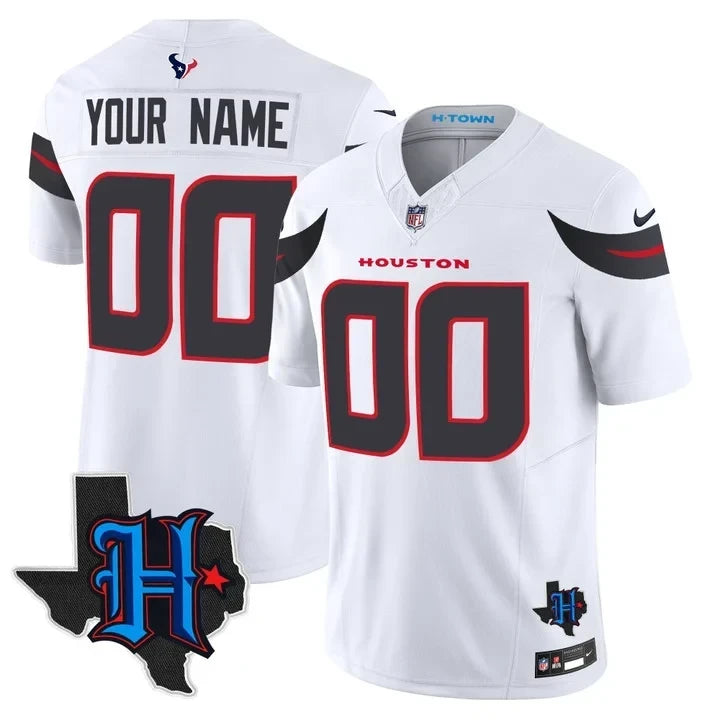 Houston Texans 2025 Texas Patch Vapor Limited Custom Jersey - All Stitched