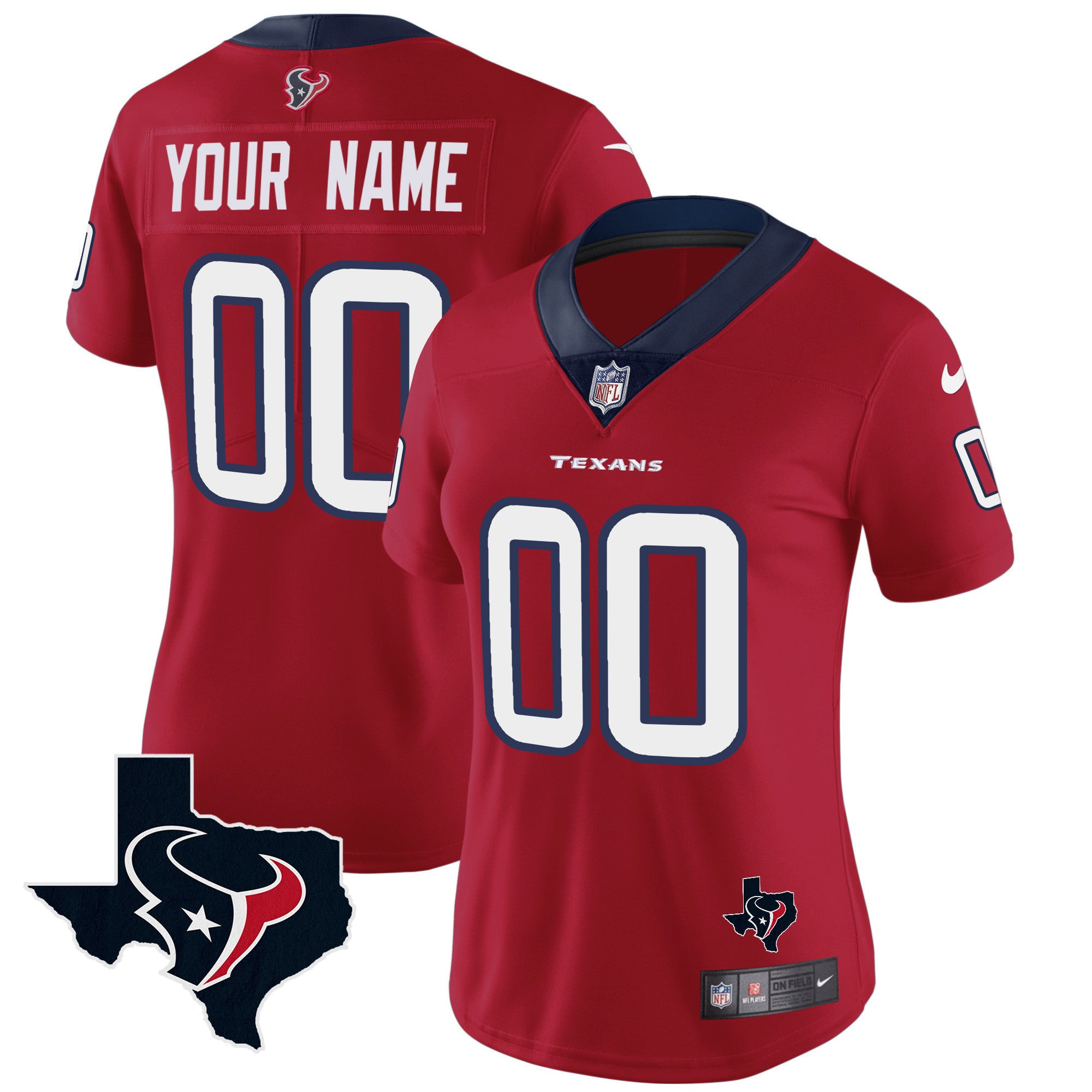 Houston Texans Vapor Limited Custom Jersey - All Stitched