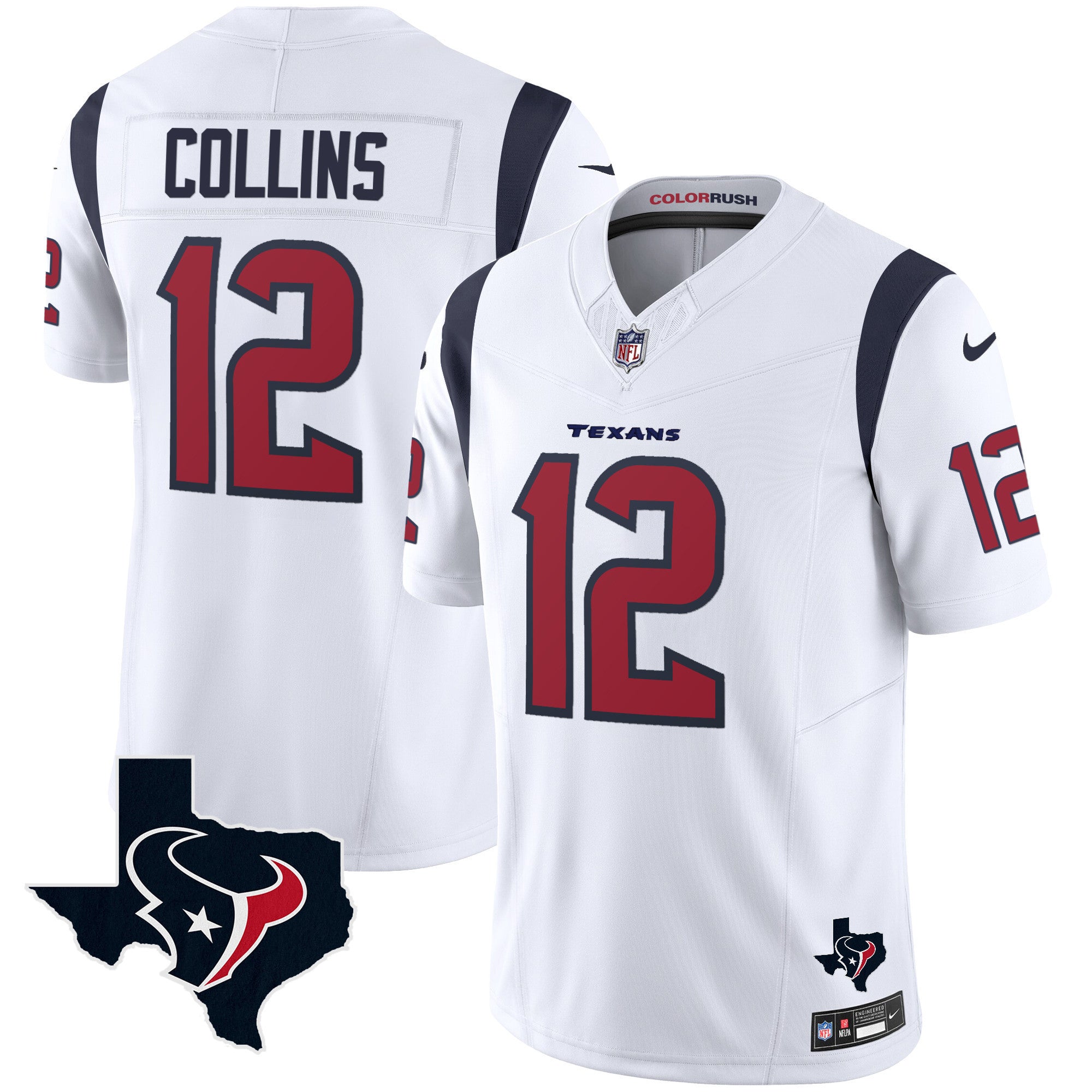 Men's Houston Texans Color Rush Legend Vapor Jersey V2 - All Stitched