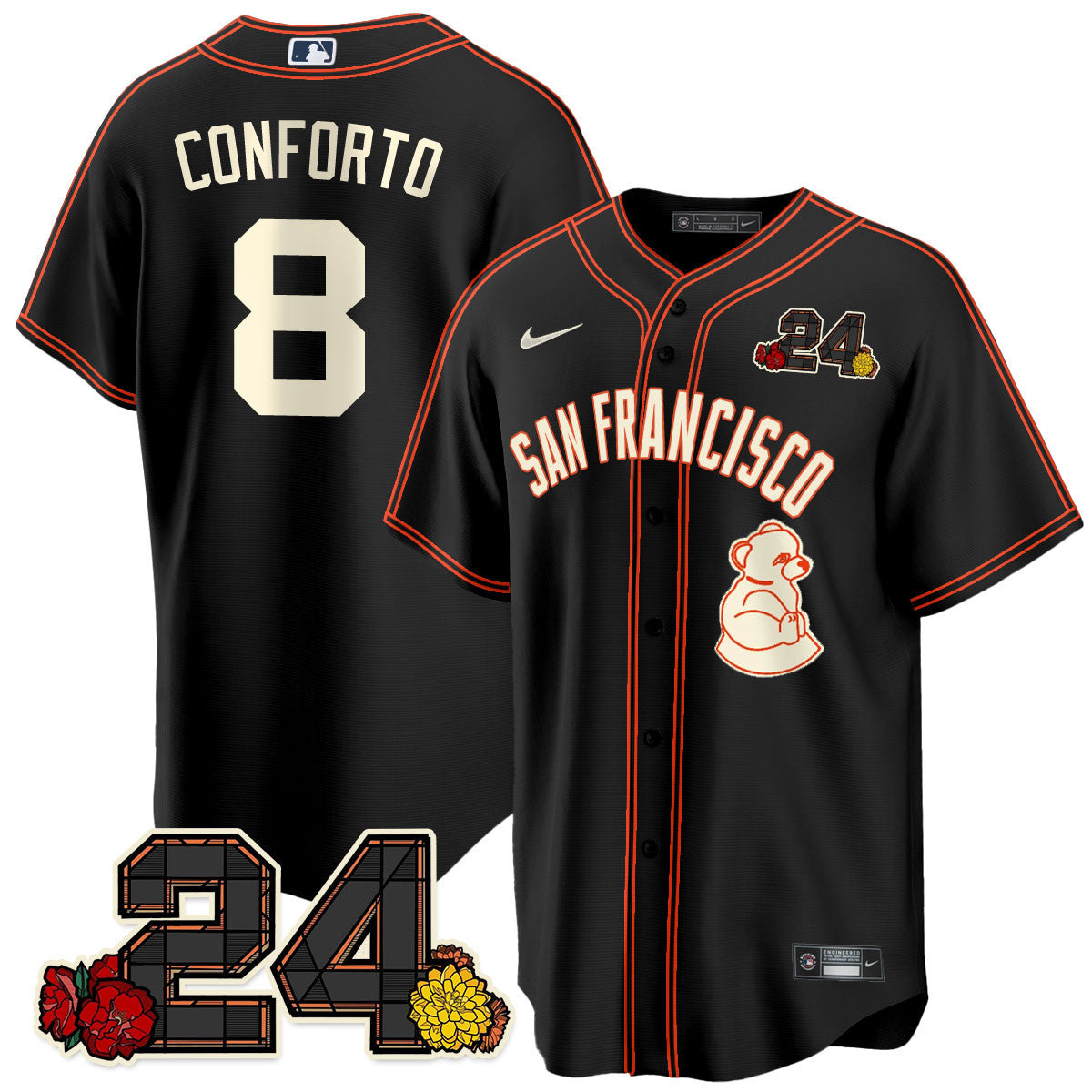 Women's San Francisco Giants 2024 Vapor Premier Limited Jersey - Willie Mays Patch