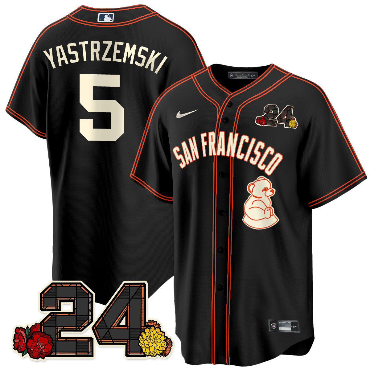 Women's San Francisco Giants 2024 Vapor Premier Limited Jersey - Willie Mays Patch
