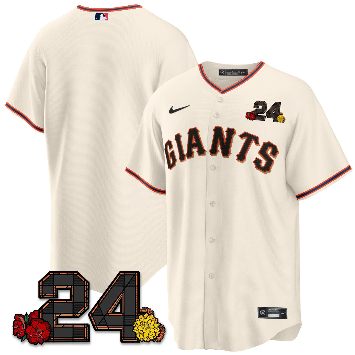Women's San Francisco Giants 2024 Vapor Premier Limited Jersey - Willie Mays Patch