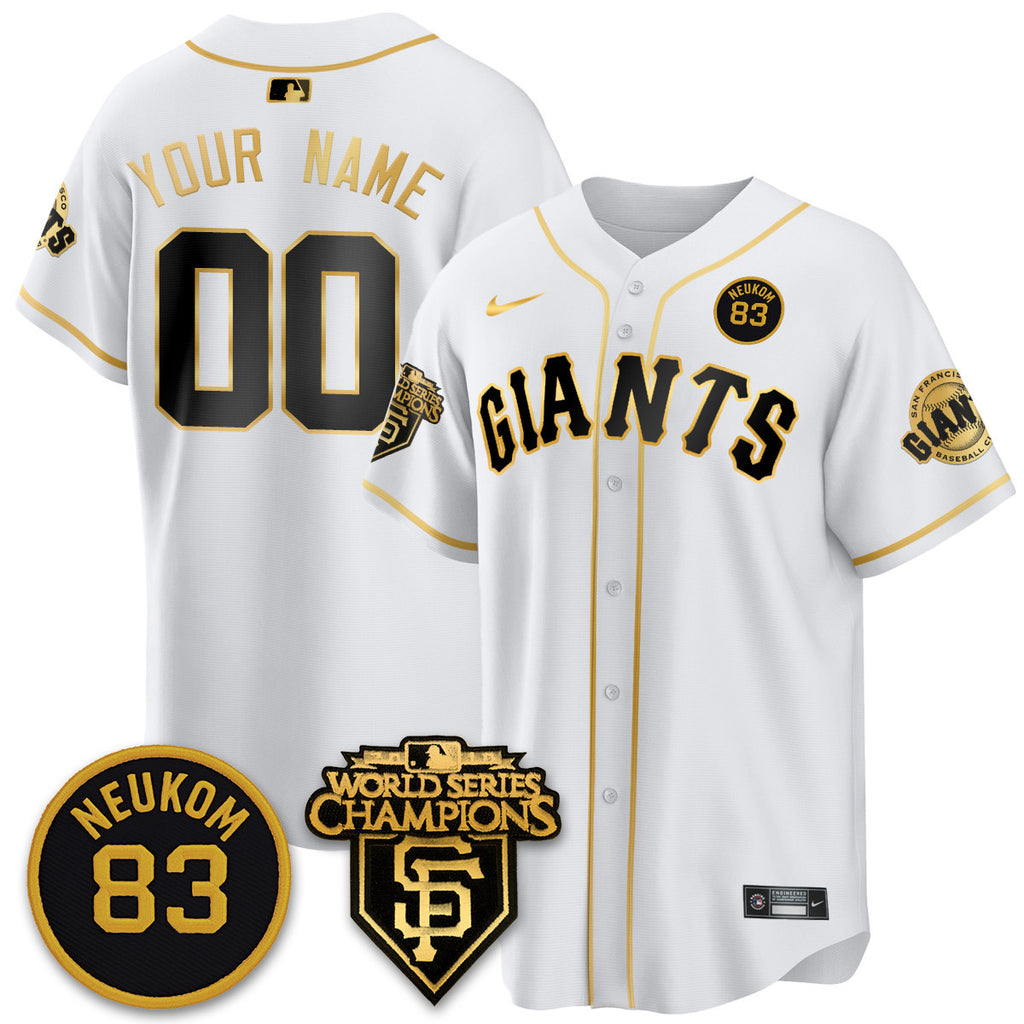 Women's Giants Bill Neukom Memories Jersey - 2010 World Series Champions - All Stitched