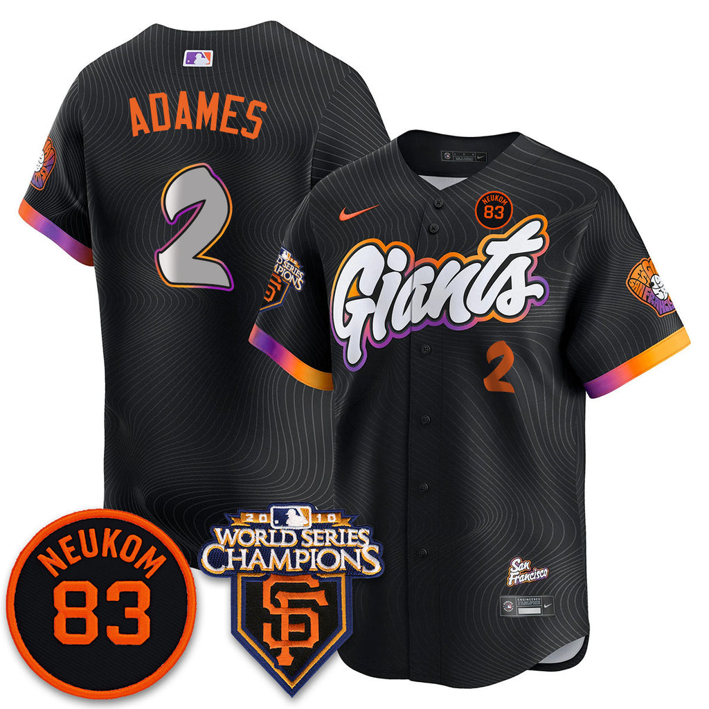 Women's Giants Bill Neukom Memories Jersey - 2010 World Series Champions - All Stitched