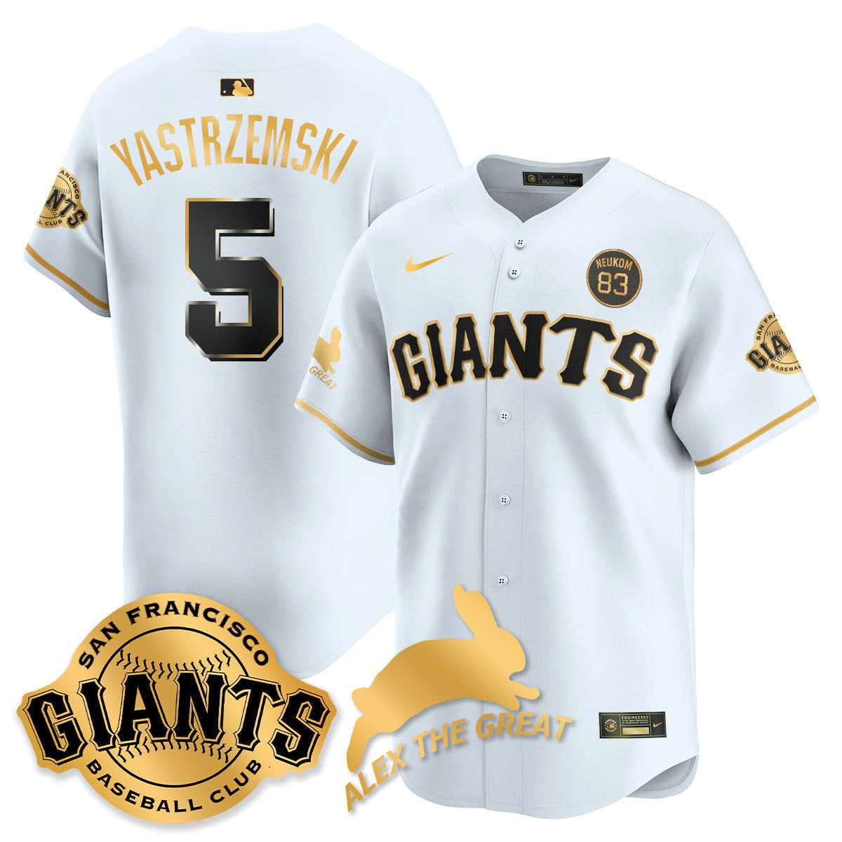 Women's San Francisco Giants "Alex the Great" Rabbit Memories 2025 Jersey - All Stitched